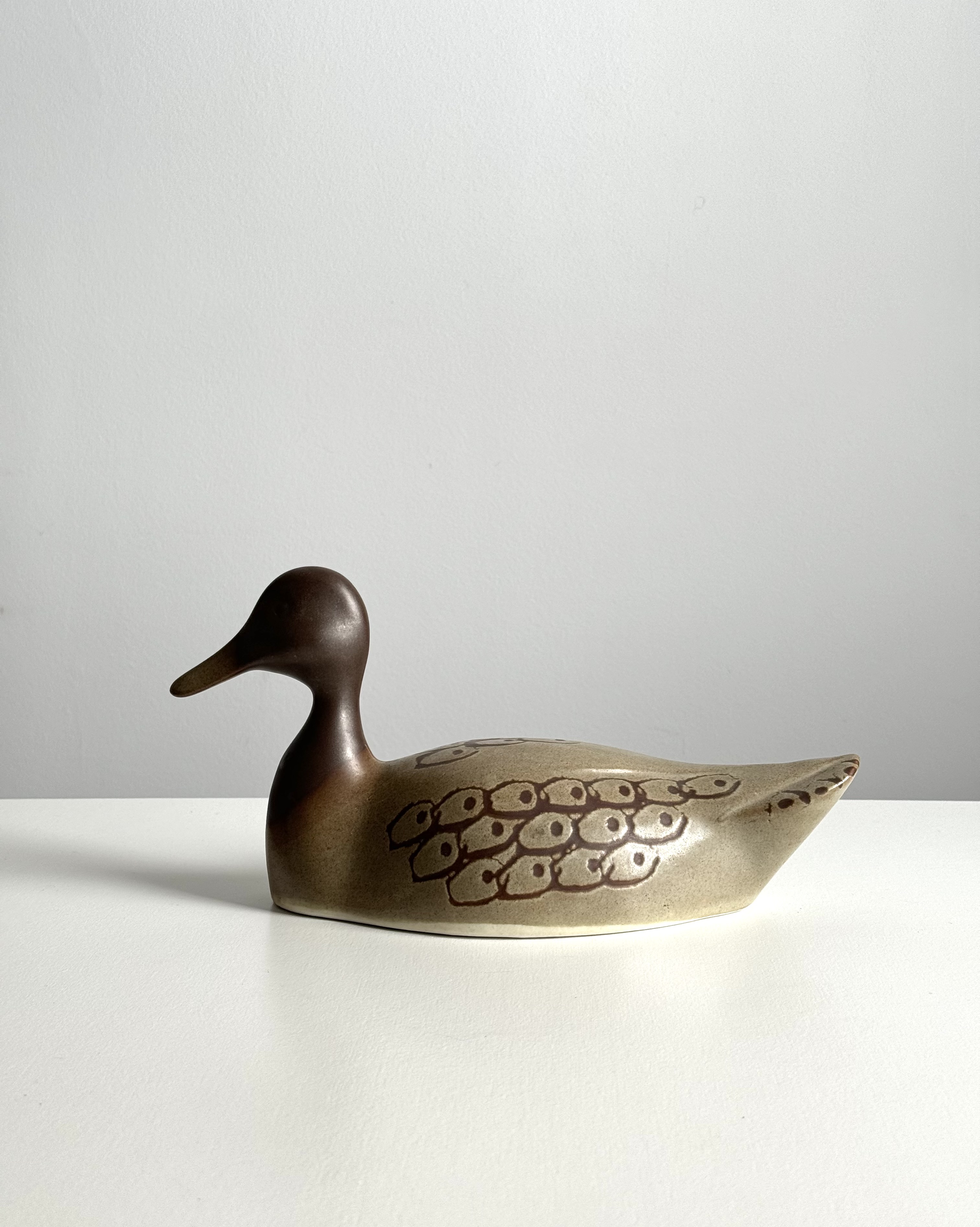 Porcelain duck figurine / handmade / Spain