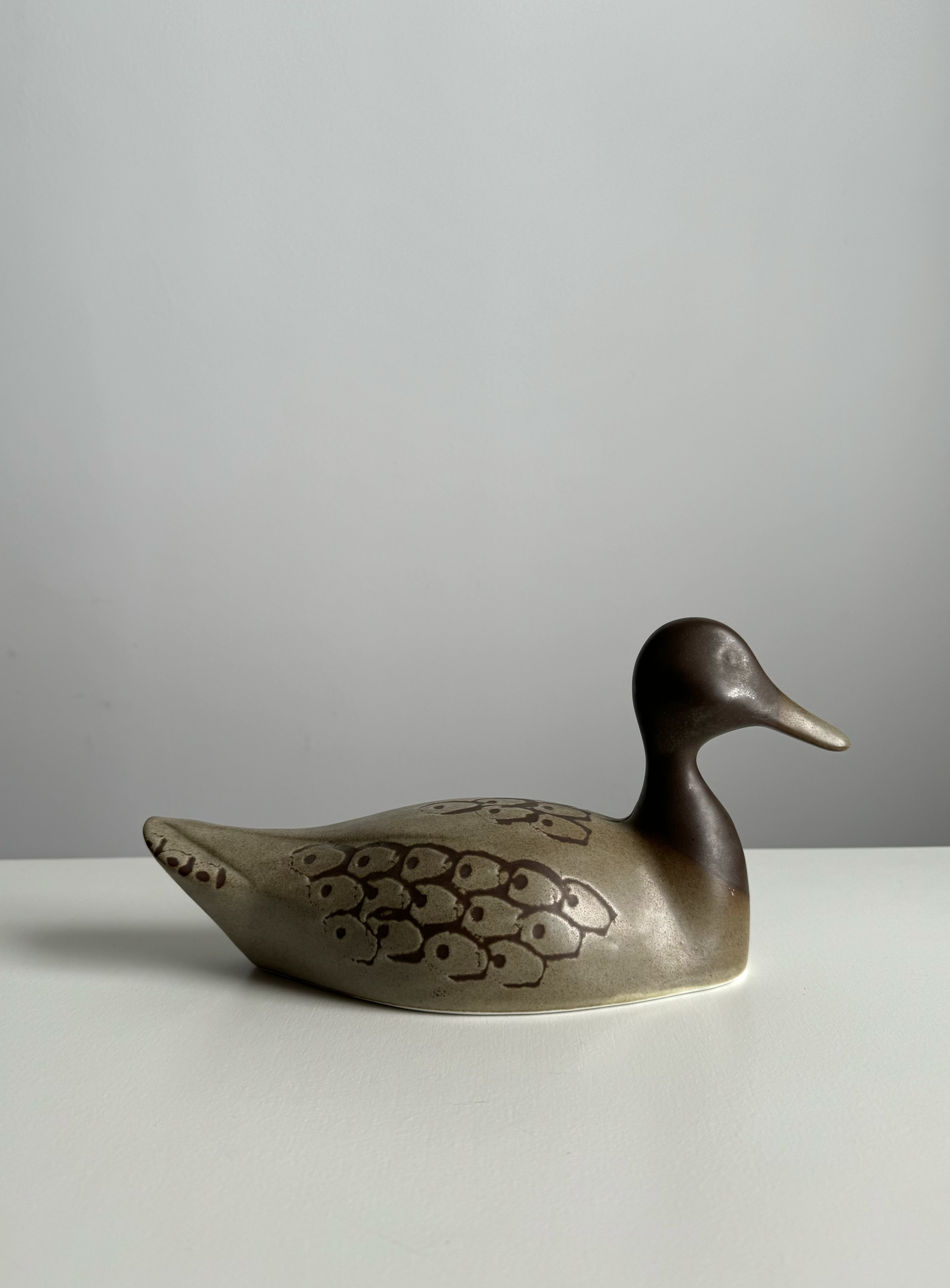 Porcelain duck figurine / handmade / Spain