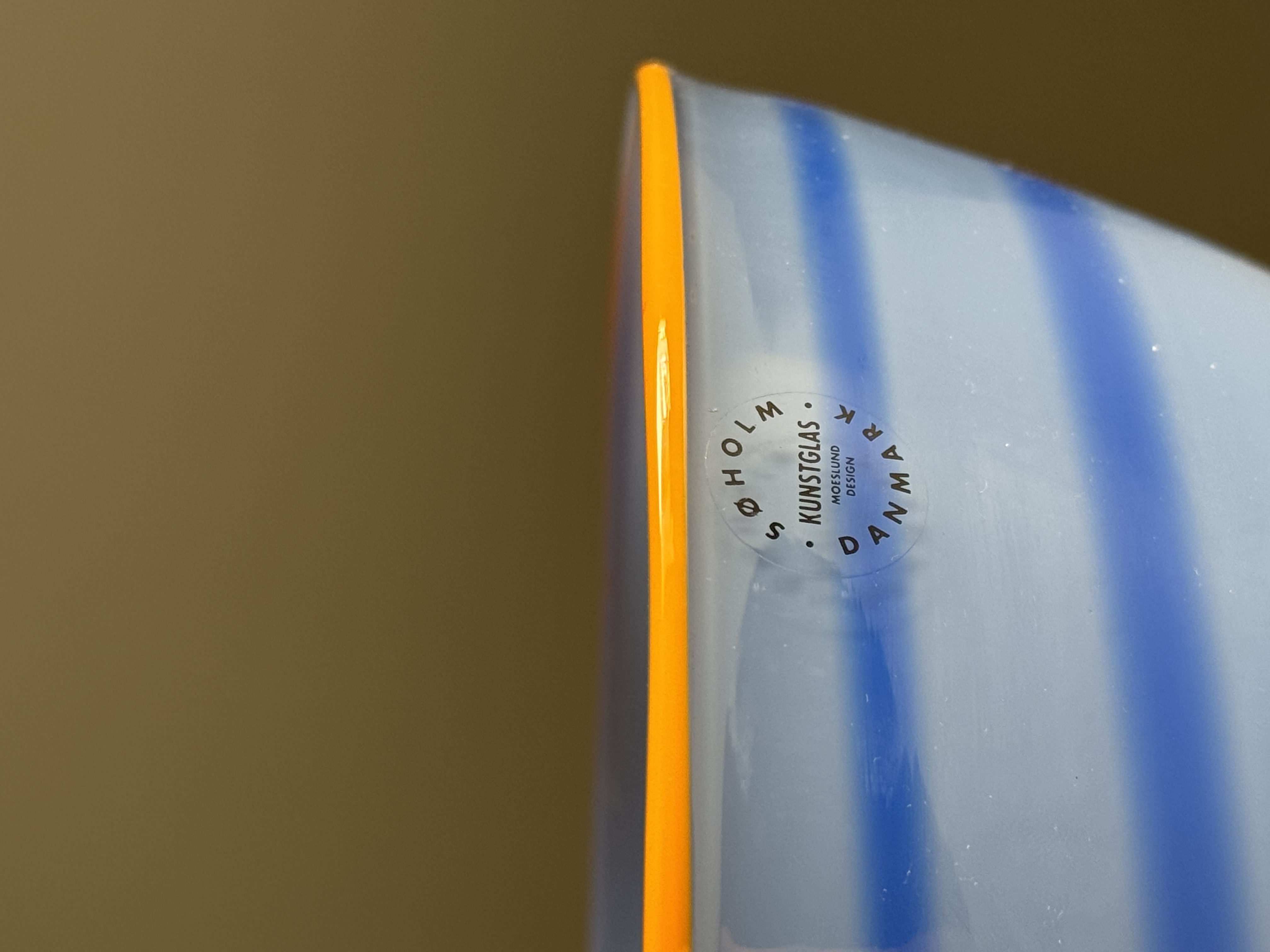 Glass Bowl with Bright Pattern / Danish Company Søholm