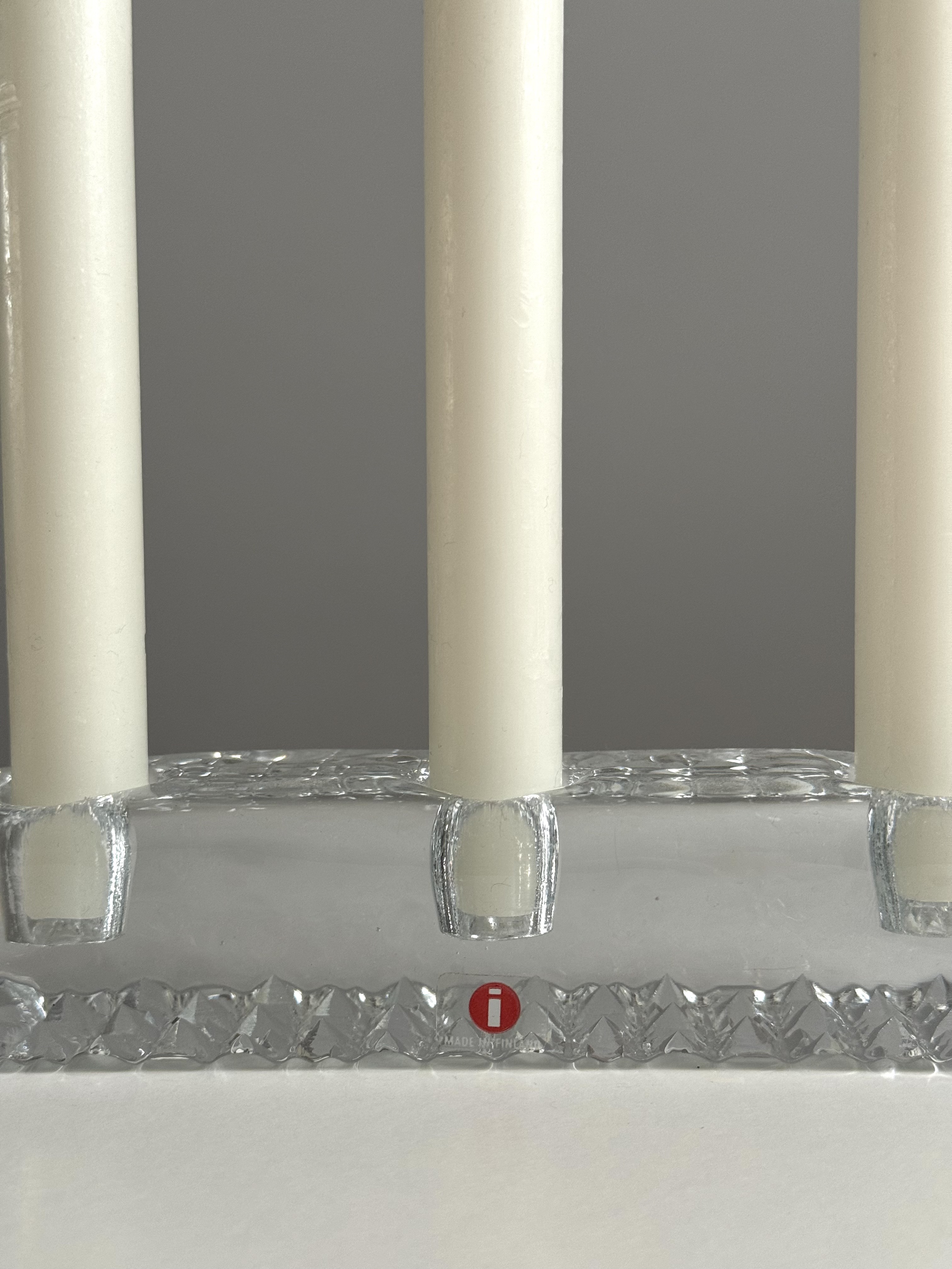 Art Glass 3 Candlestick Holder /Iittala Made in Finland