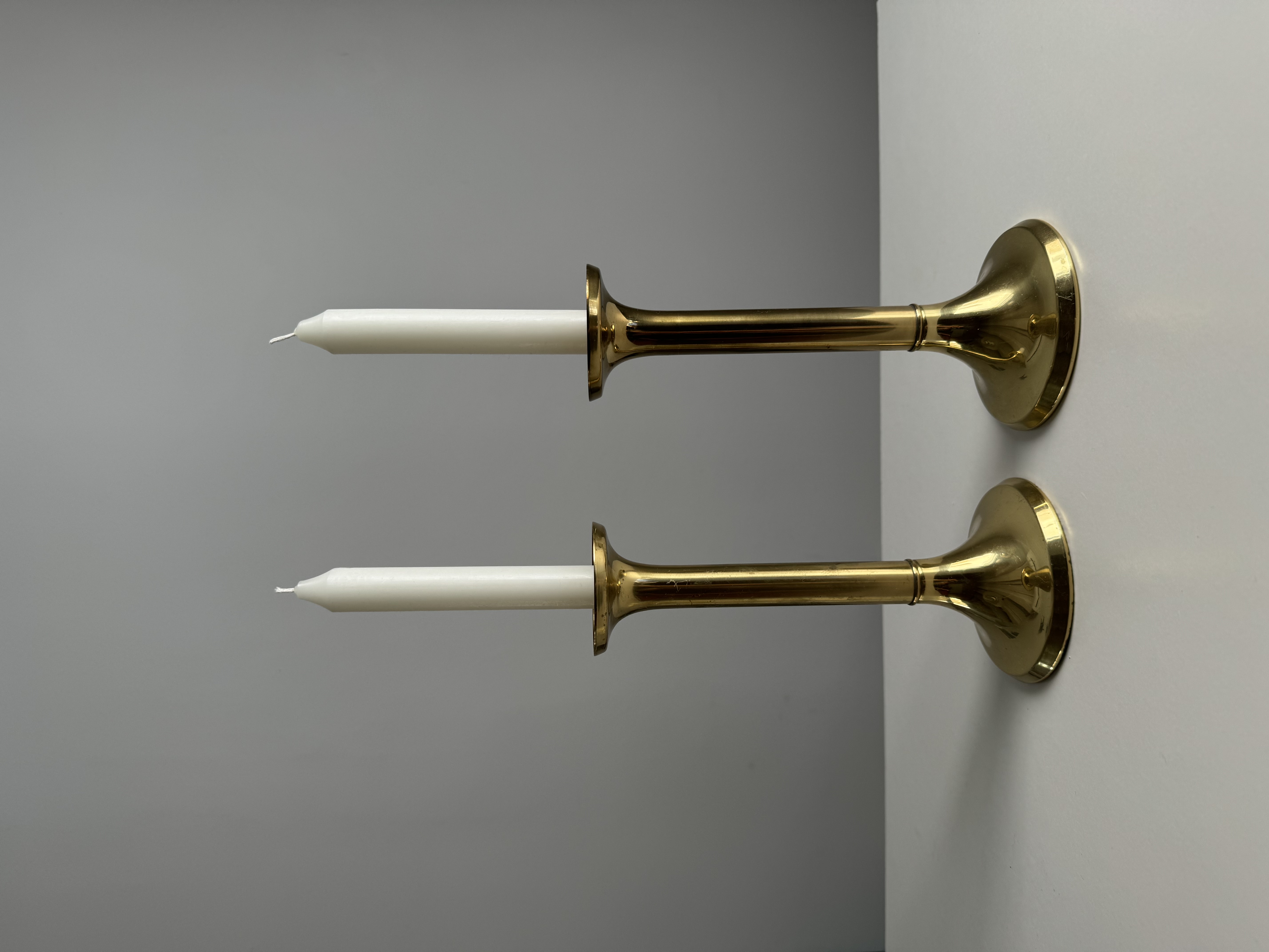 Vintage Brass Candle Holder G.V. Harnisch, Denmark