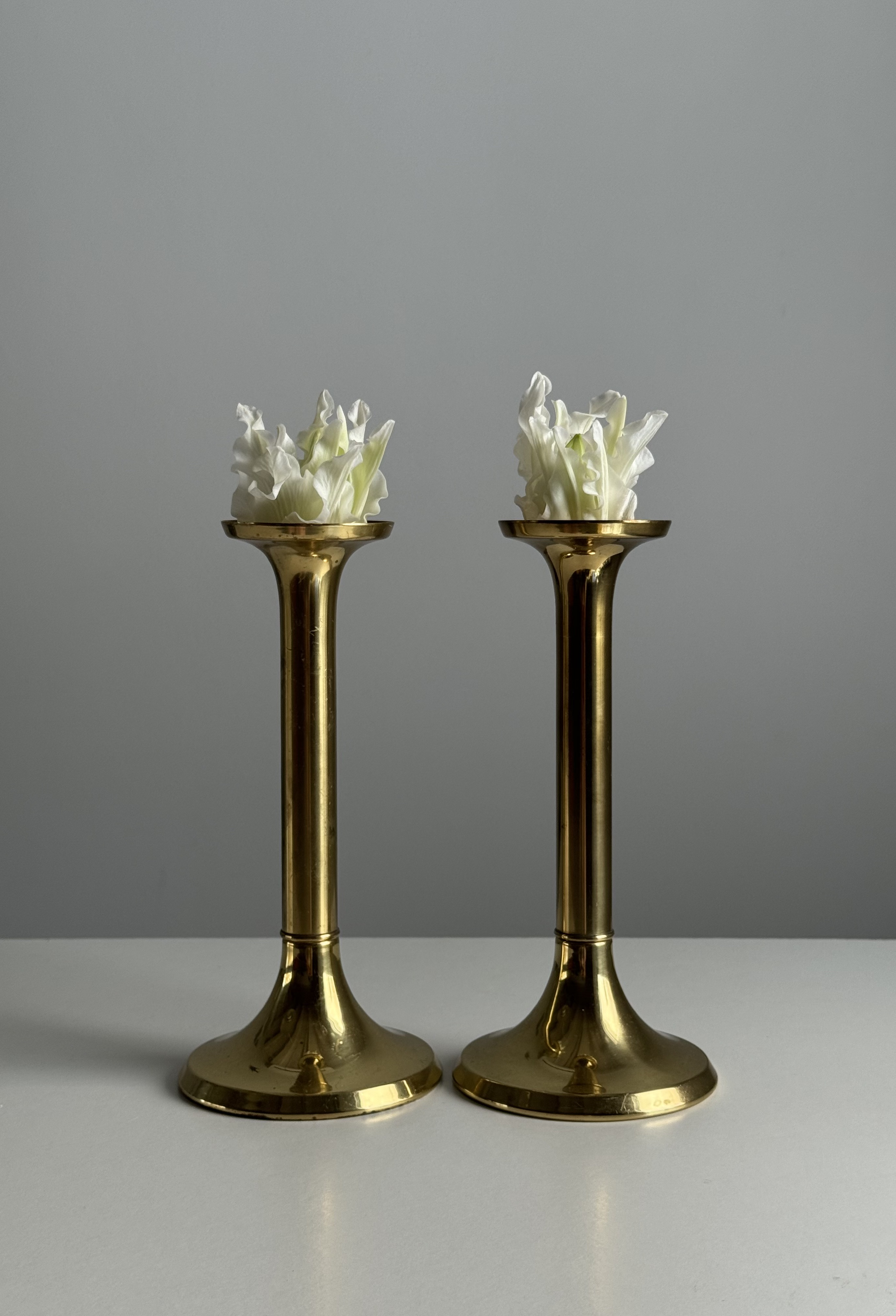 Vintage Brass Candle Holder G.V. Harnisch, Denmark