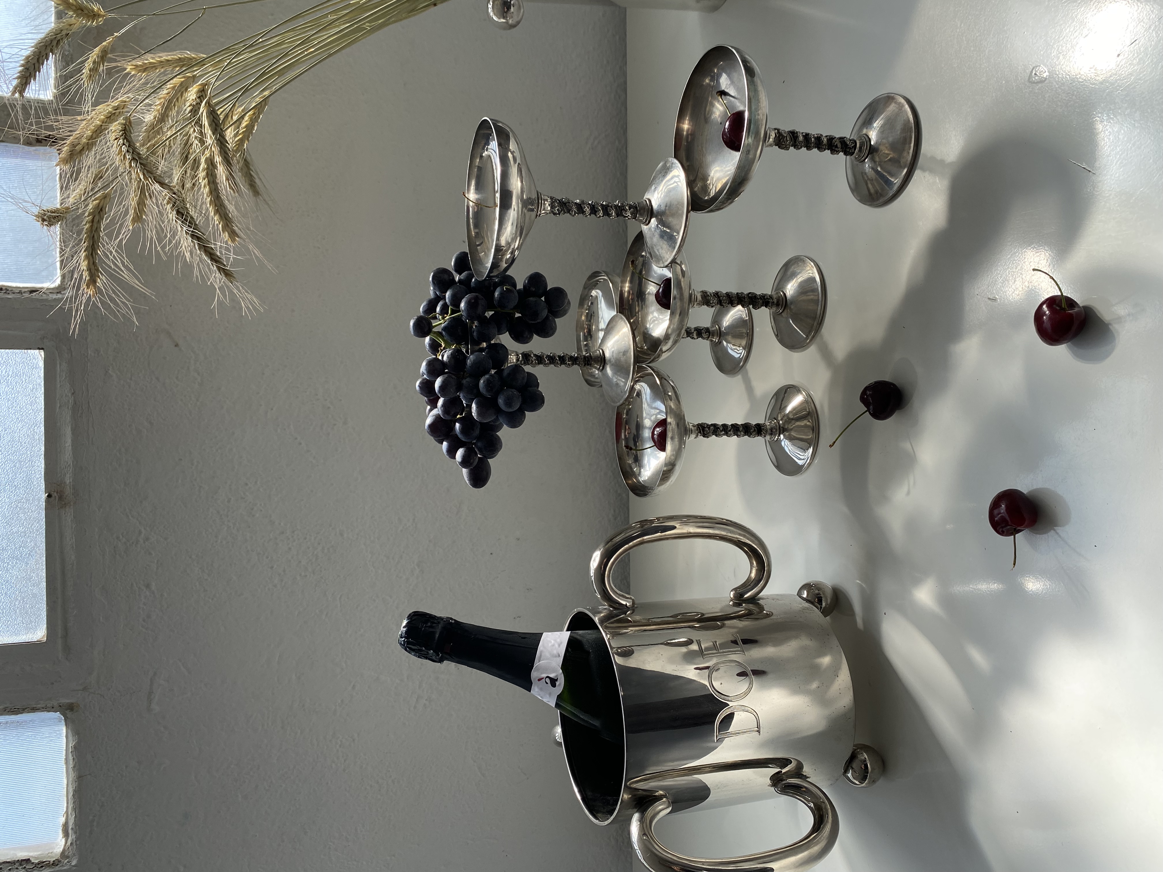 Large Metal Champagne Bucket / Germany