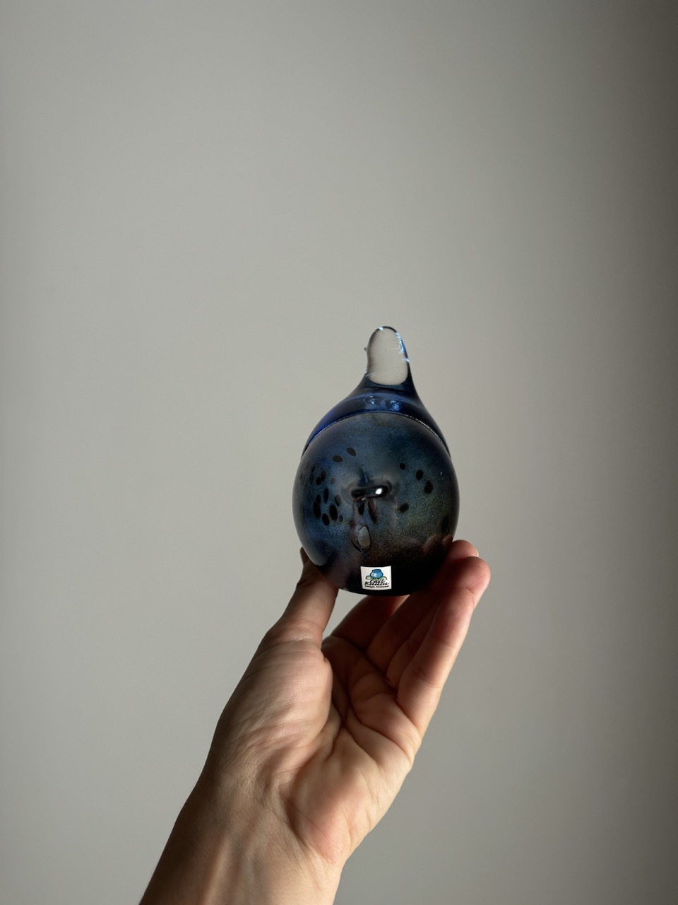 Handcrafted decorative glass bird sculpture /Finland