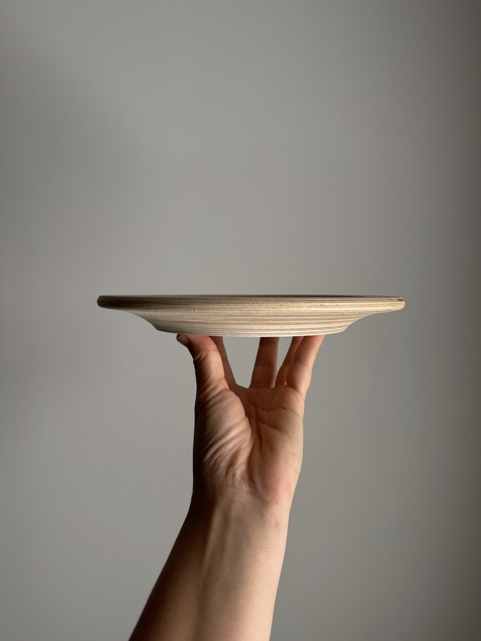 Handcrafted solid wood plate by AARIKKA, Finland, 1980s–1990s