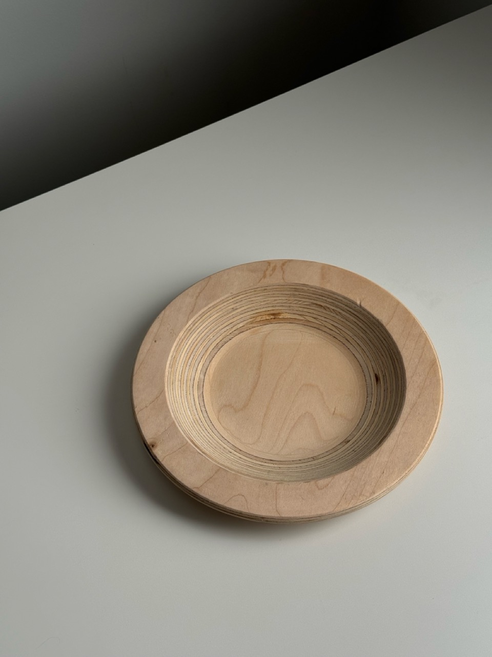 Handcrafted solid wood plate by AARIKKA, Finland, 1980s–1990s