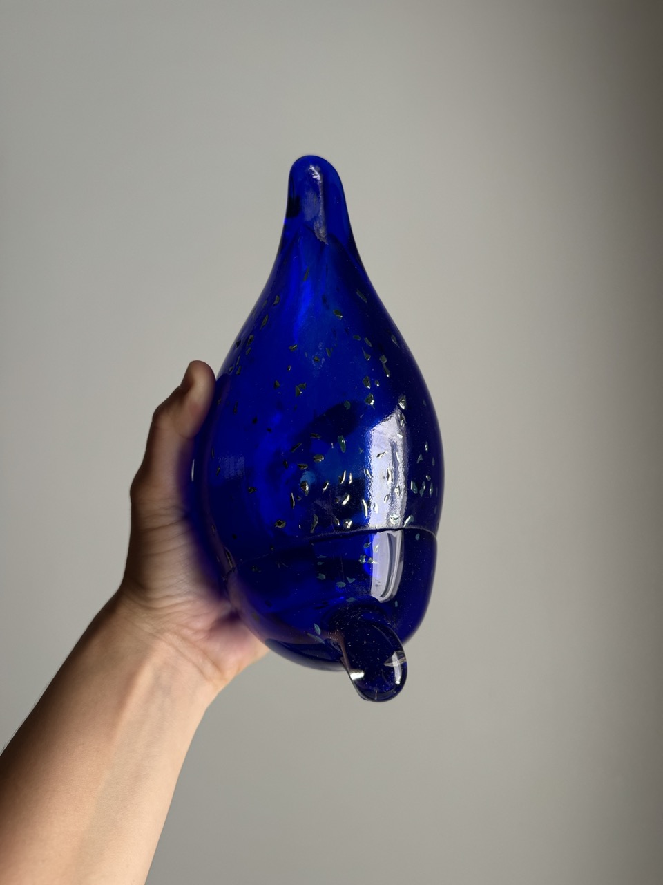 Handmade decorative glass bird sculpture by Viasetti, Finland, 1980s–1990s