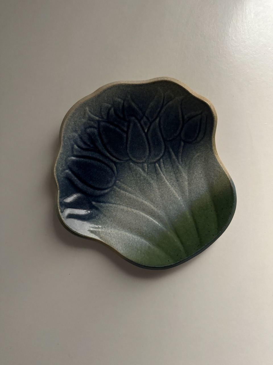 Decorative Handcrafted Plate with Tulips / Finland