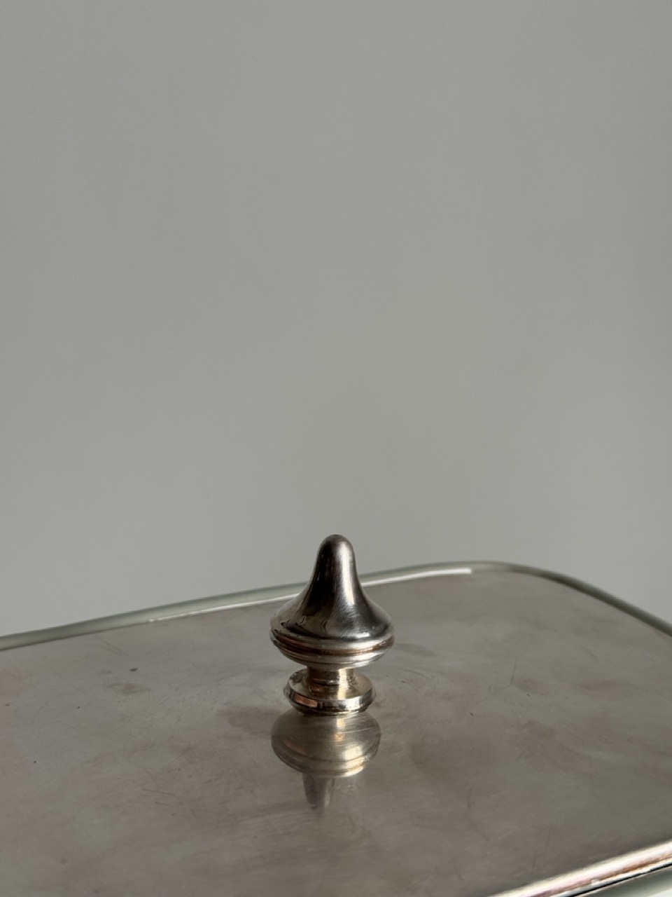 Ceramic butter dish with metal lid / Denmark