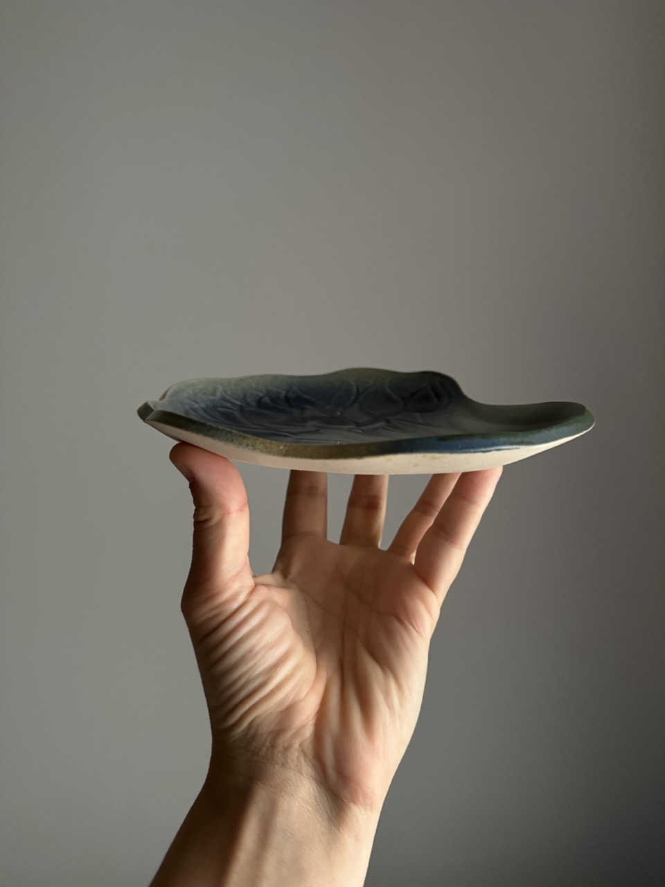 Decorative Handcrafted Plate with Tulips / Finland