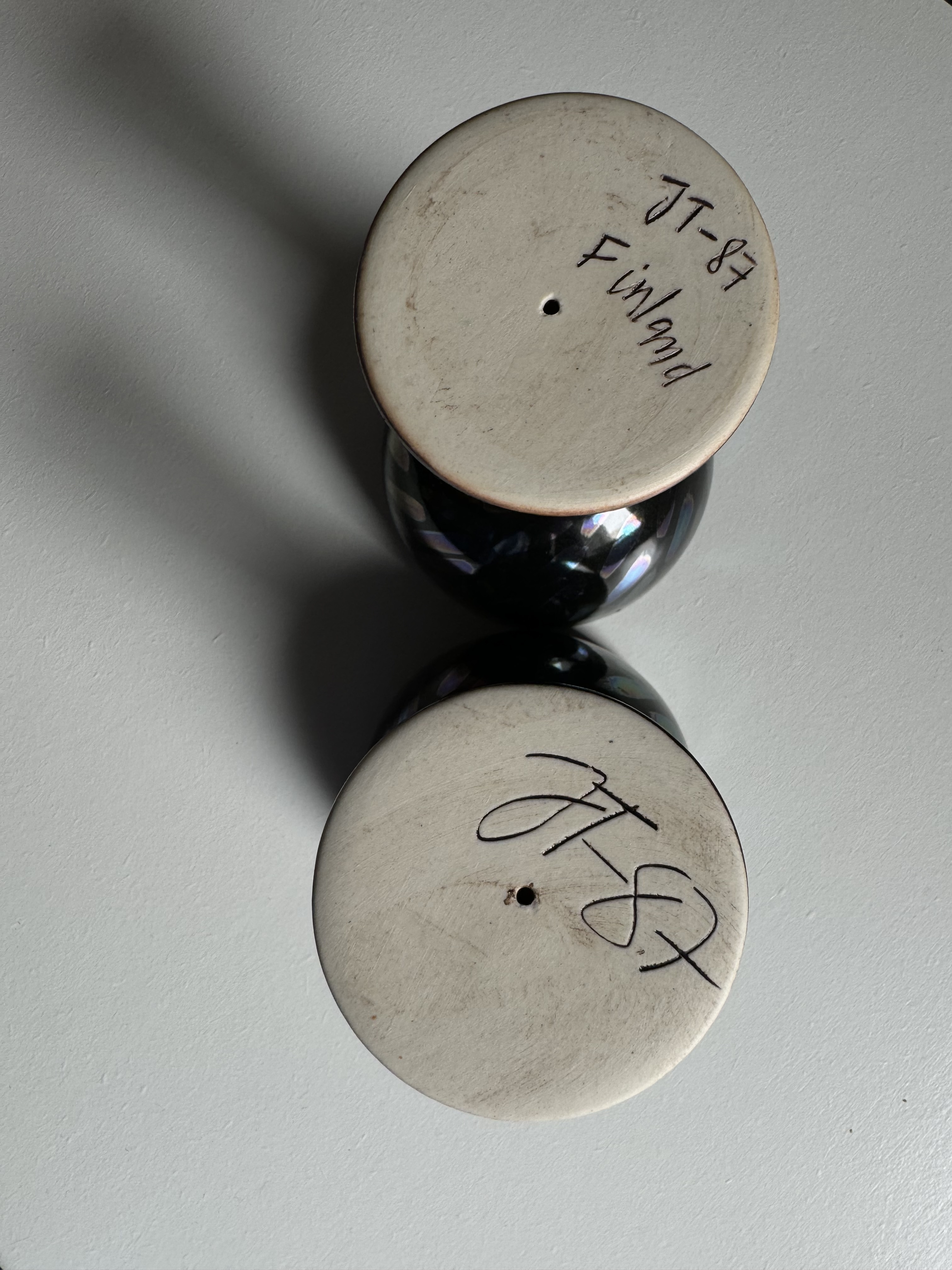 Handcrafted ceramic goblets 1987 / Zeebra Finland