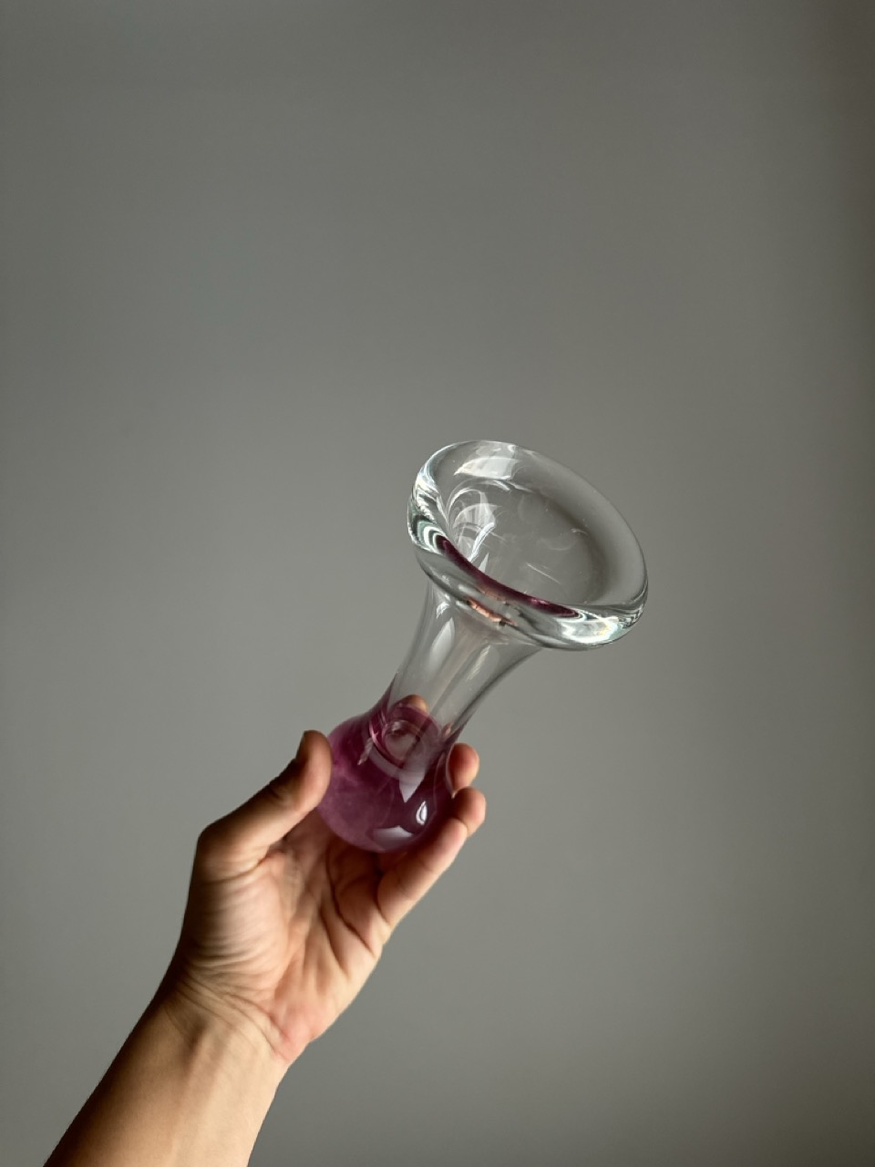 Handmade art glass vase, Scandinavia, 1970s