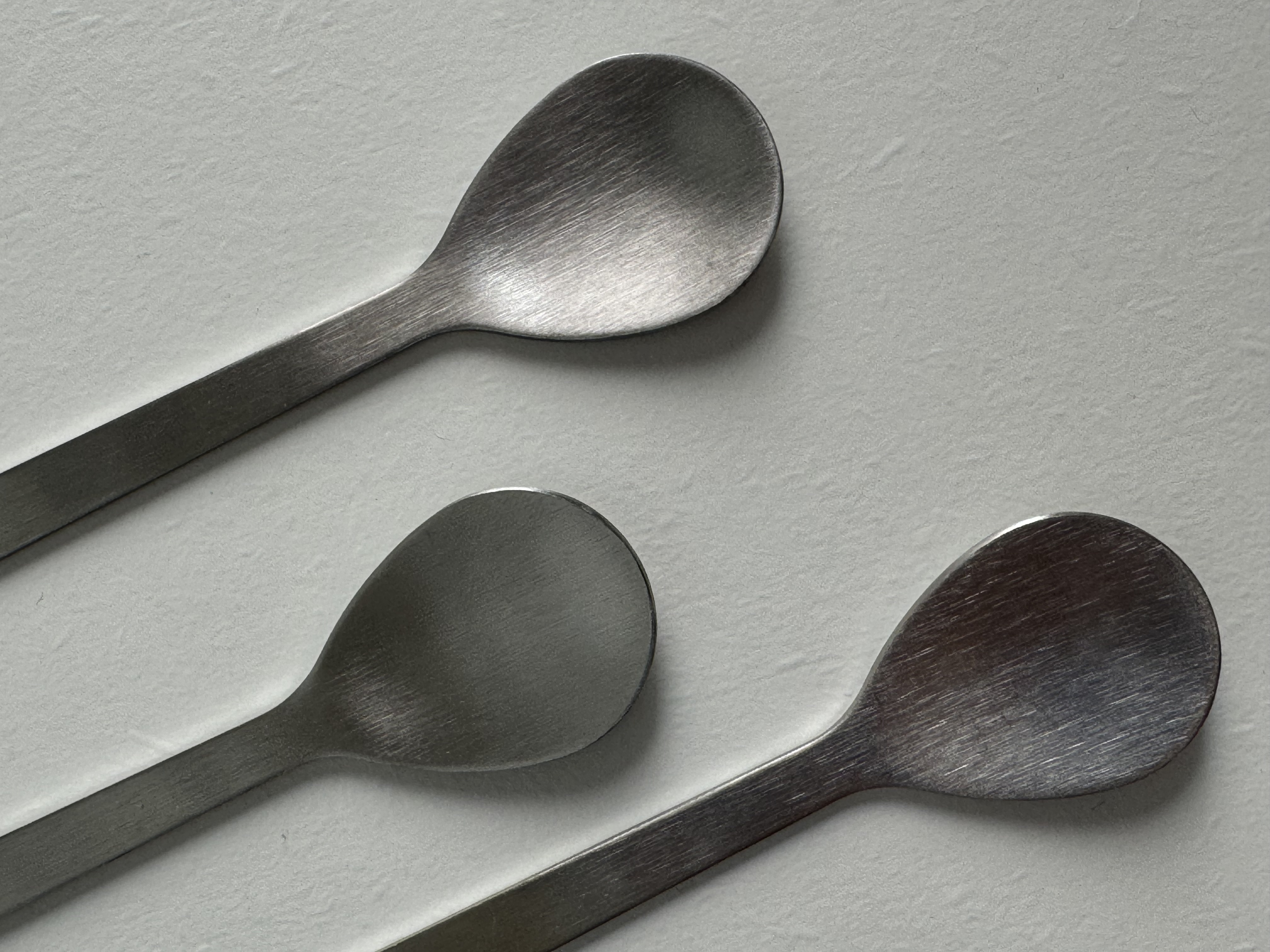 Dessert metal spoons by Finnish company Pentik  