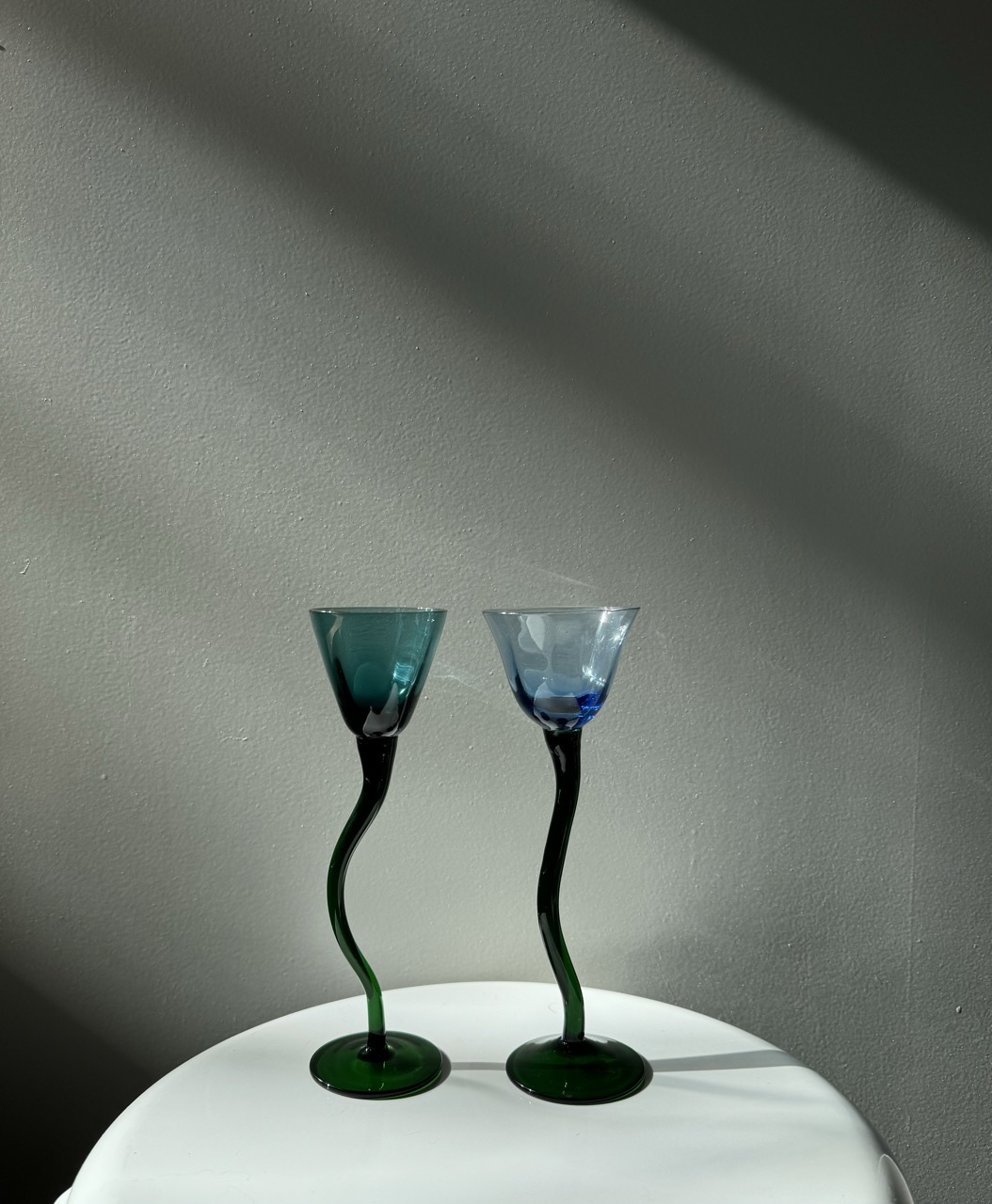 Pair of handmade mini glasses / Italy