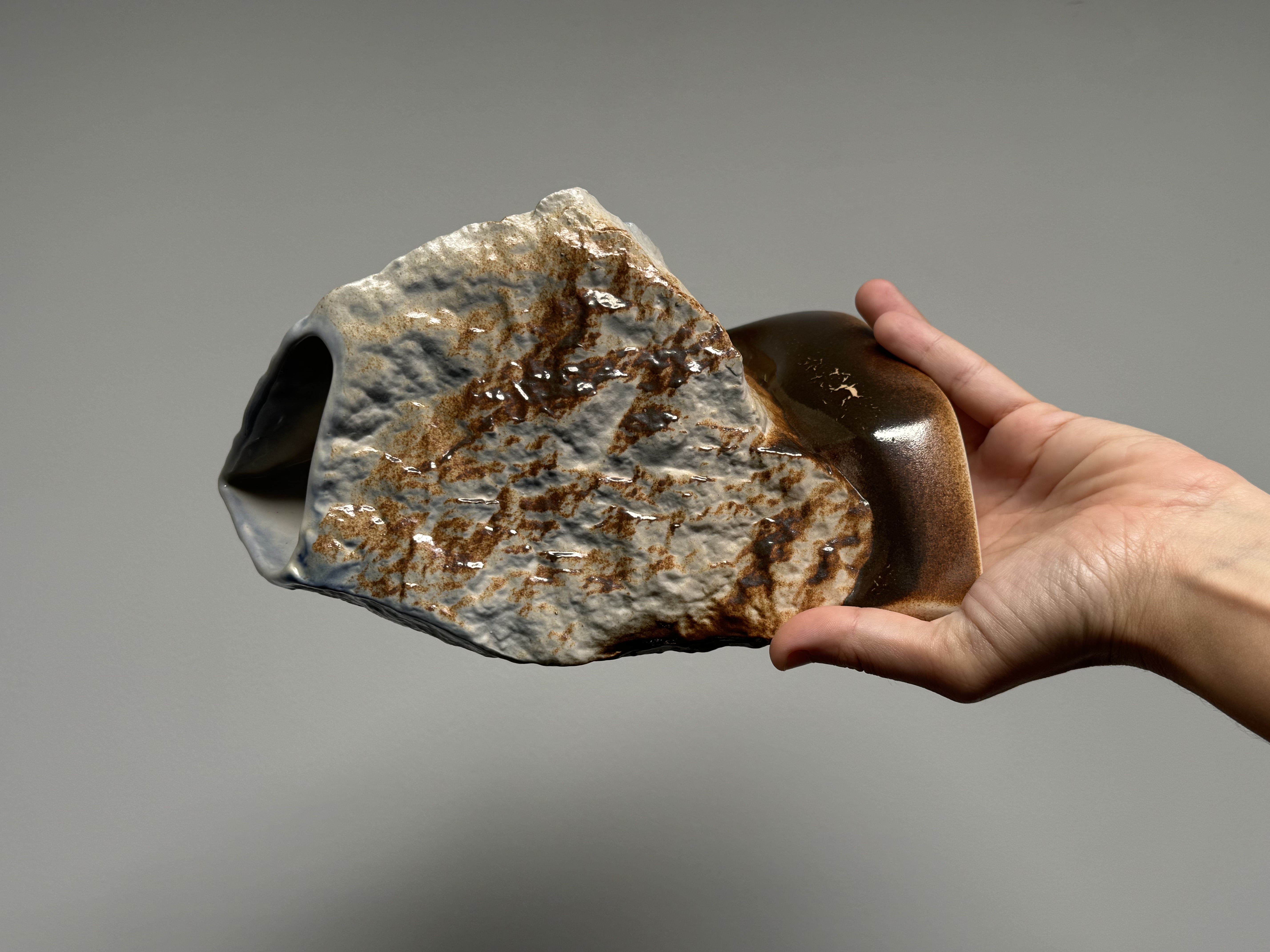Lapin Savi studio/Ceramic Vase/ Finland “Rock Vase” by Kauko Ruokamo 1970-1990s