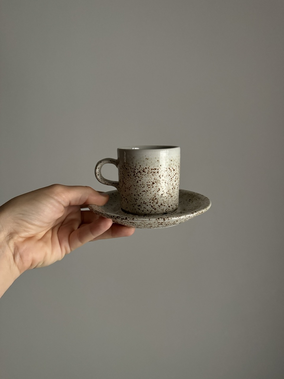 Coffee Ceramic Cup with Saucer by Finnish brand Pentik