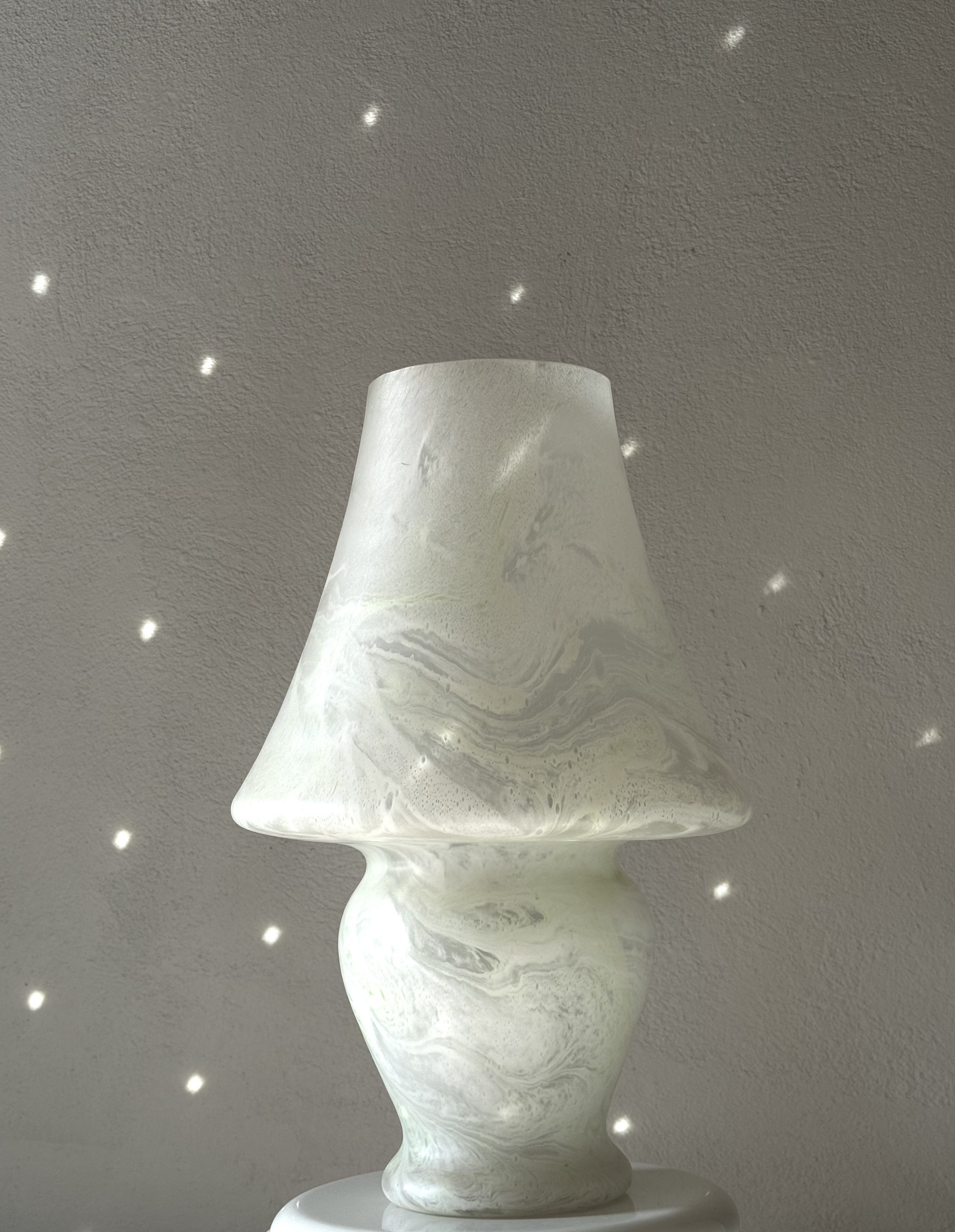Murano Mushroom Table Lamp / Italy, 1970s–1980s