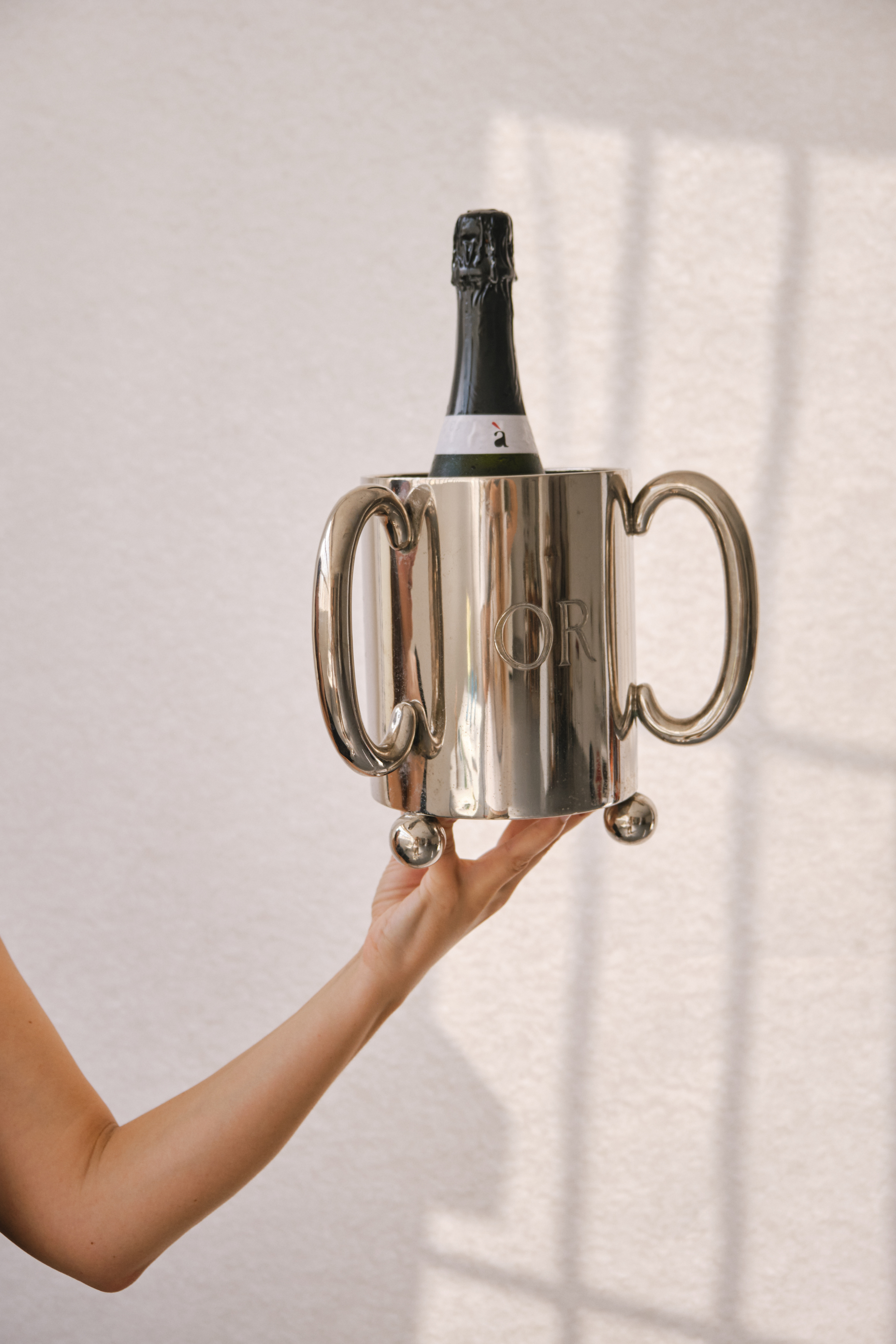 Large Metal Champagne Bucket / Germany