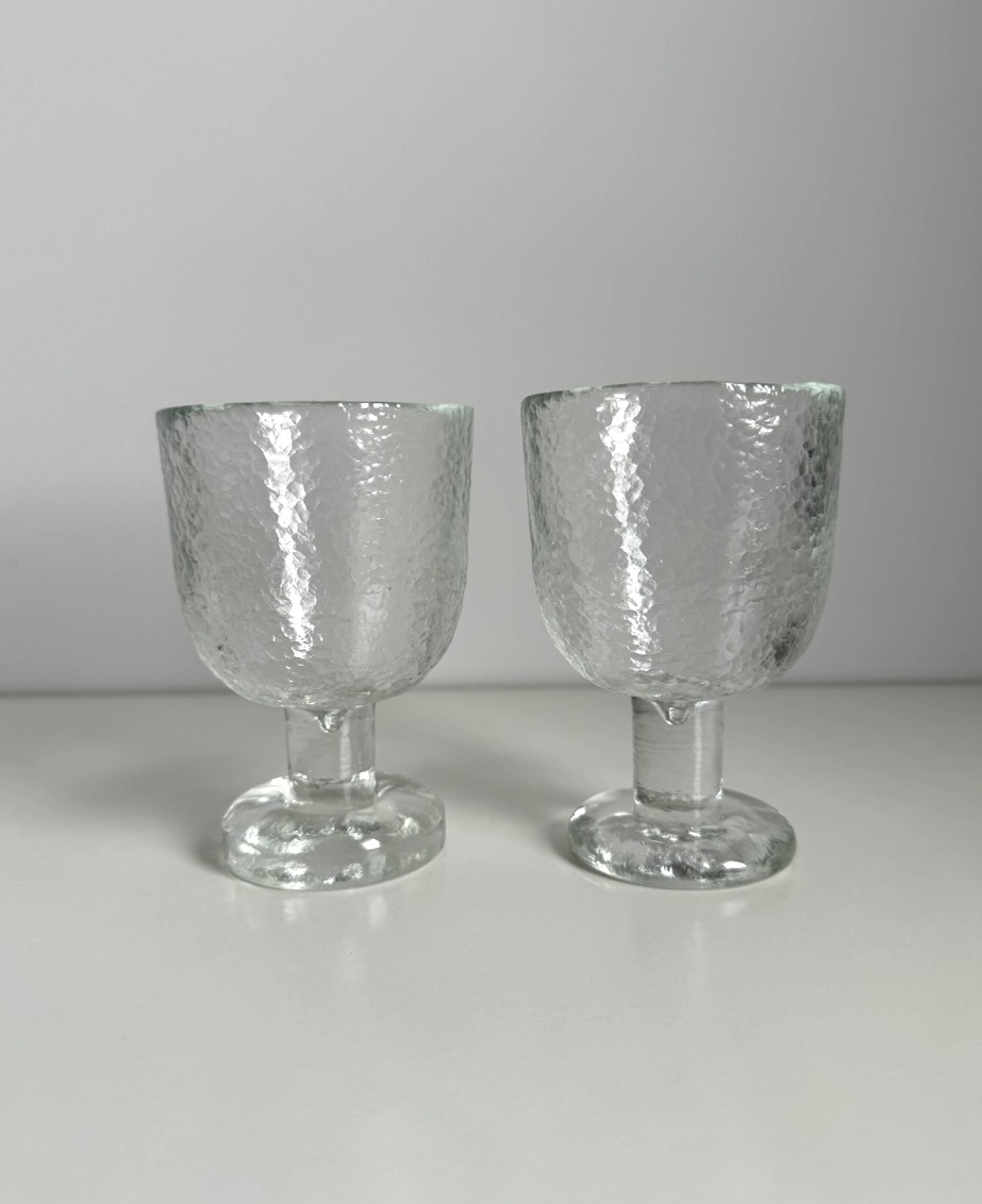 Vintage HUMPPILA Goblets Handmade | Finland | 1970s