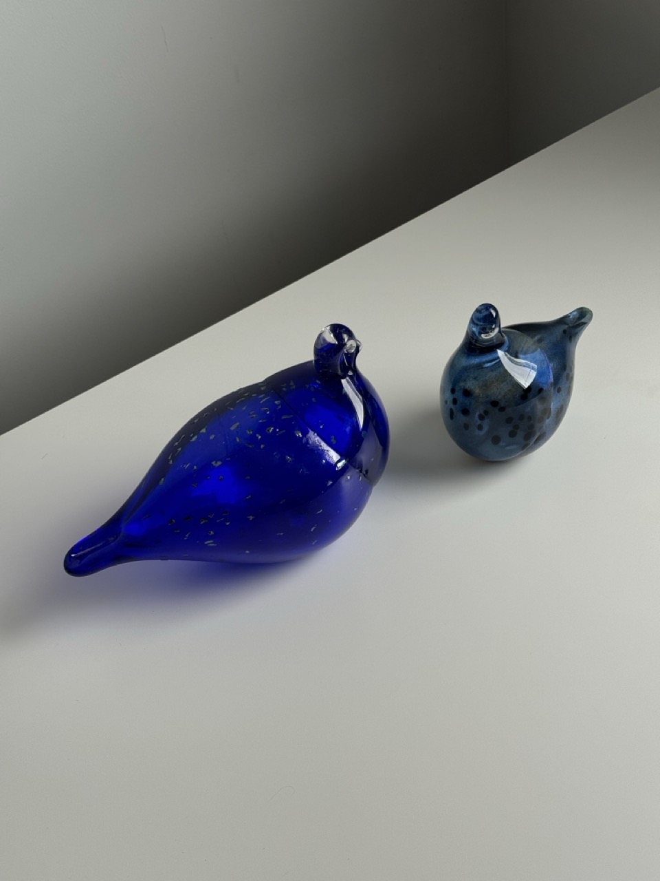 Handmade decorative glass bird sculpture by Viasetti, Finland, 1980s–1990s