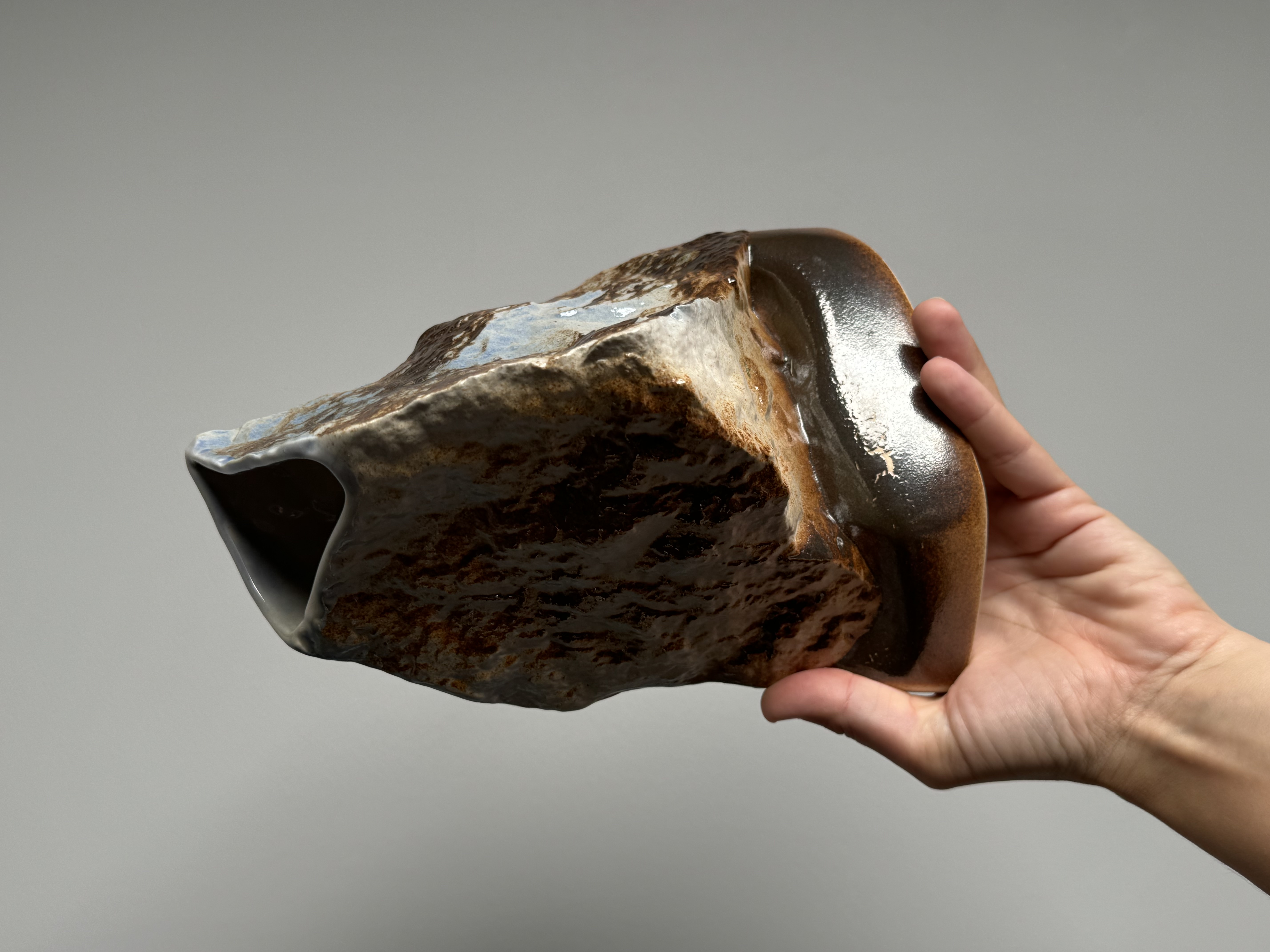 Lapin Savi studio/Ceramic Vase/ Finland “Rock Vase” by Kauko Ruokamo 1970-1990s