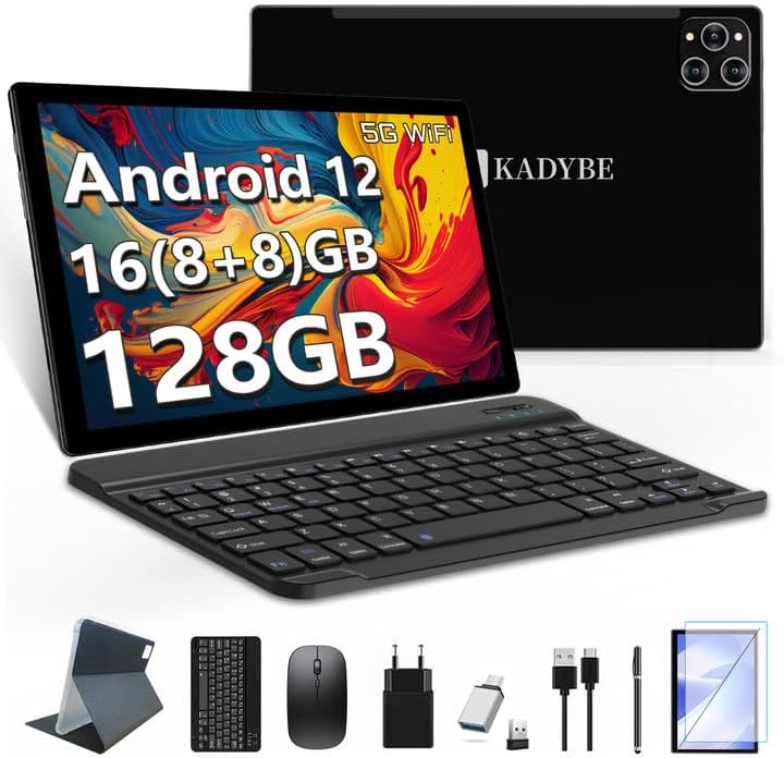 Tablet de 10 pulgadas, Android 12 Tablet con teclado y accesorios