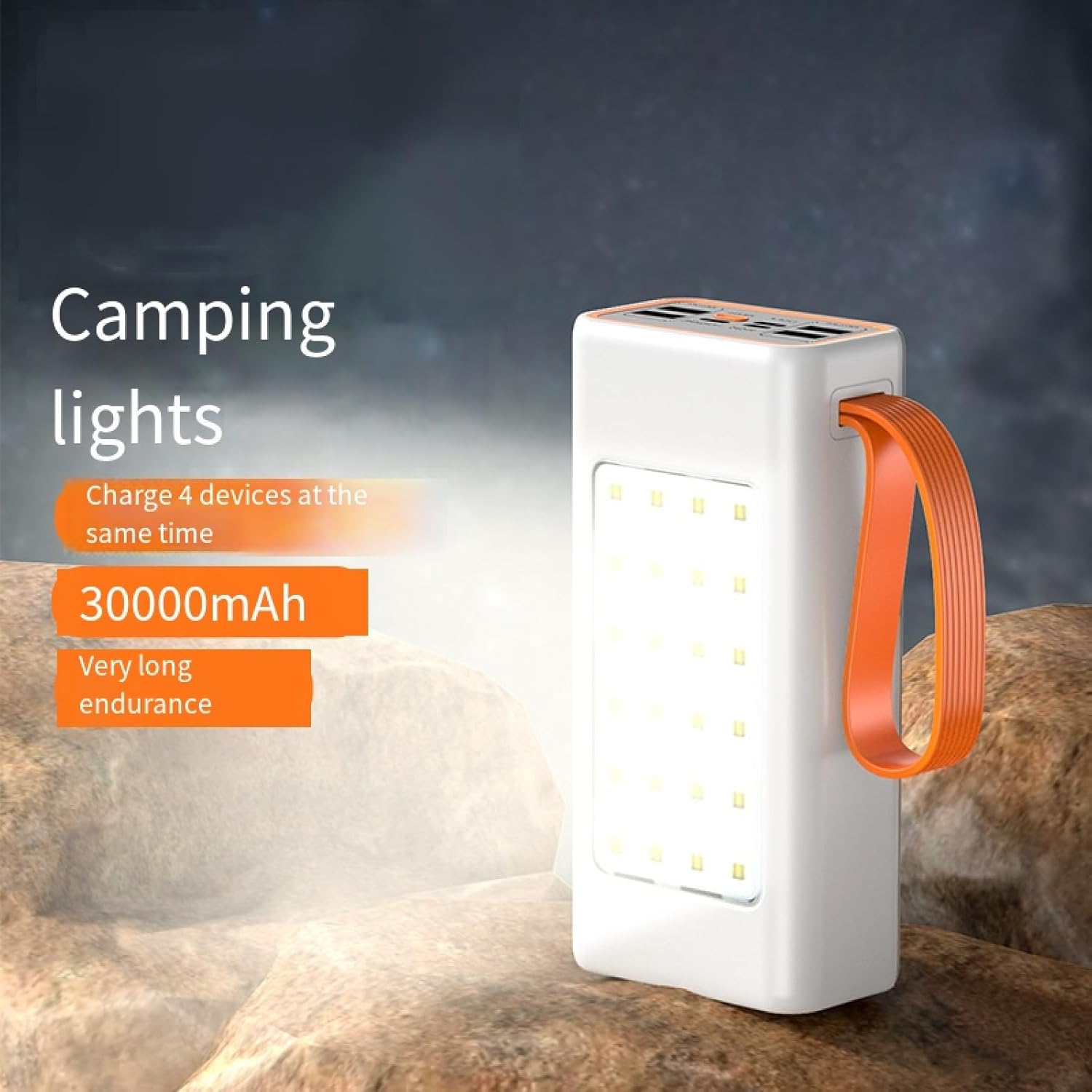 SUPER CARGADOR PROFECIONAL, de Carga rápida para Camping, Gran Capacidad, 30 000 mAh