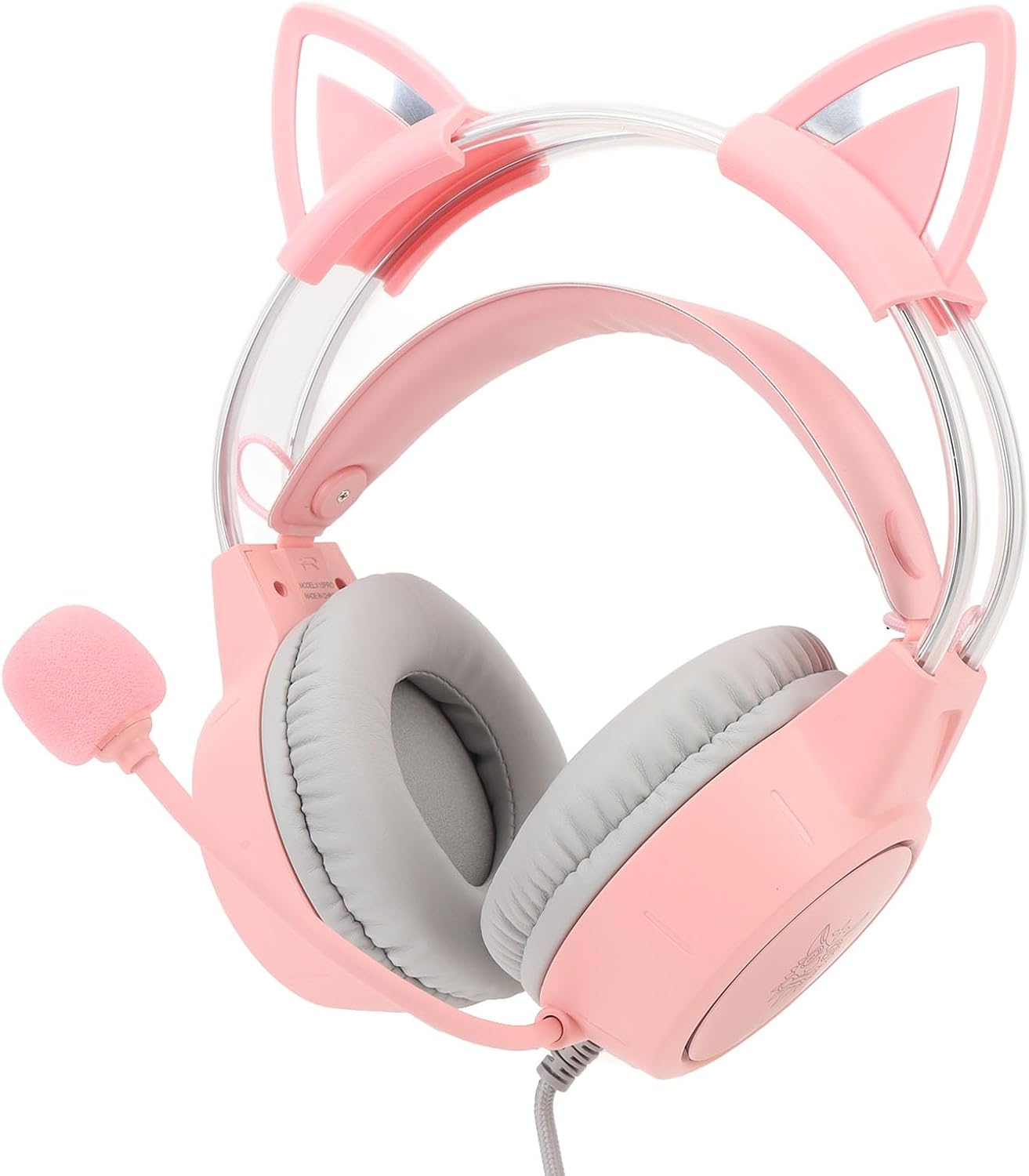 Auriculares rosado para Juegos con Orejas de Gato
