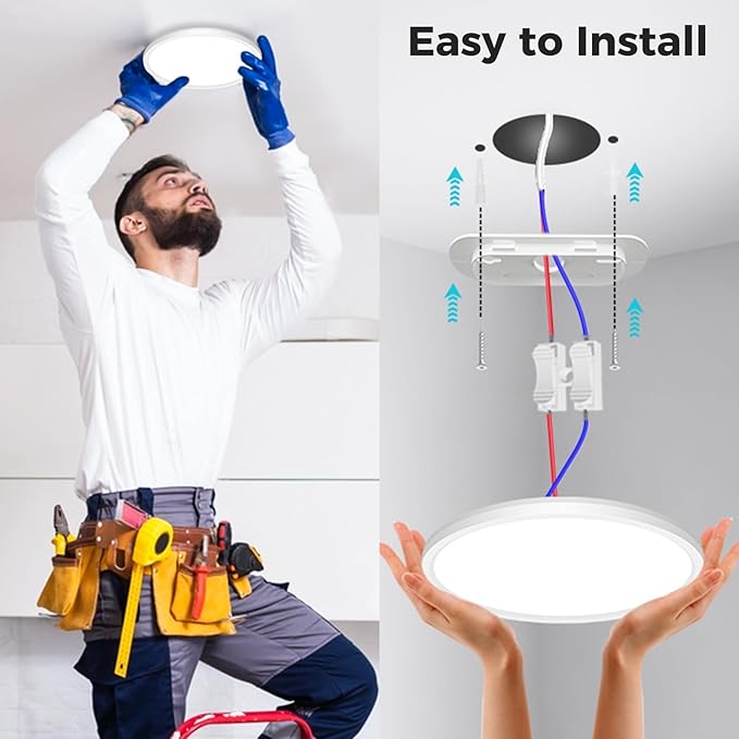 (4) Luz led de Techo Para Baño, Pasillo, Cocina, oficina