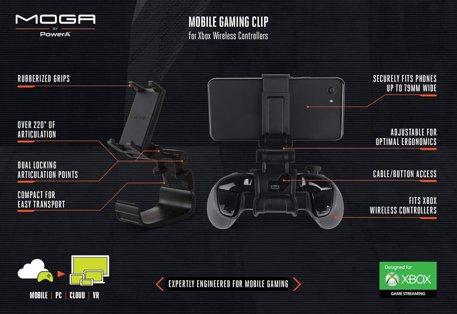 Soporte de juego para móvil para mandos inalámbricos de Xbox