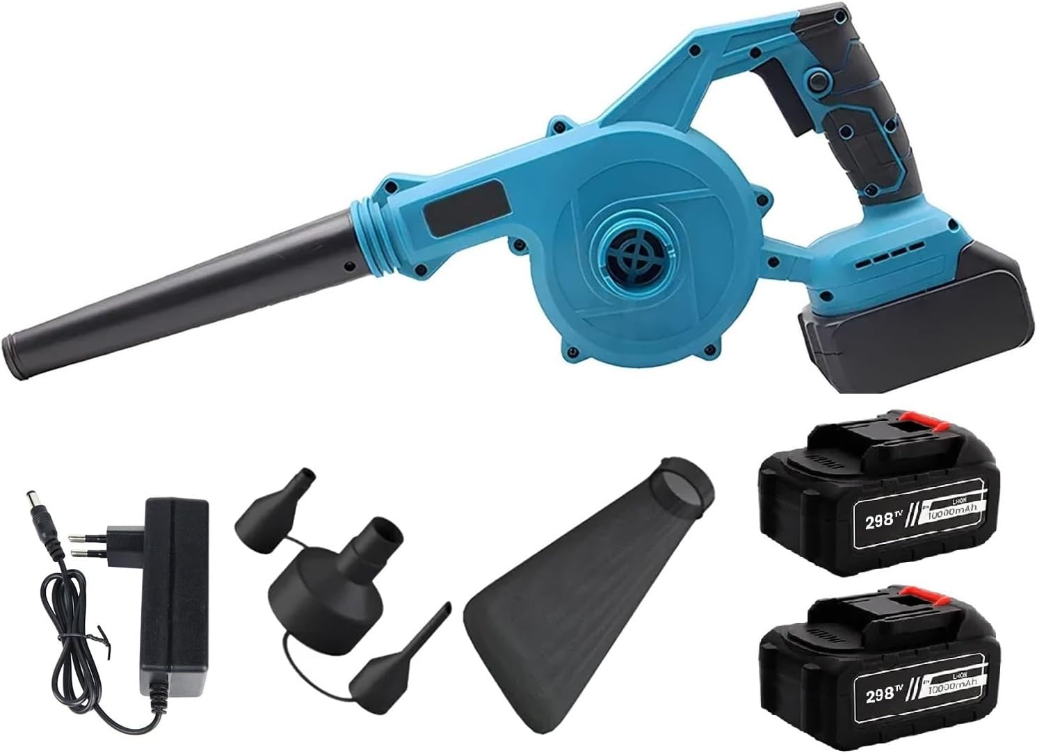 Soplador de Hojas, 18V con 2 Bateria y Cargador