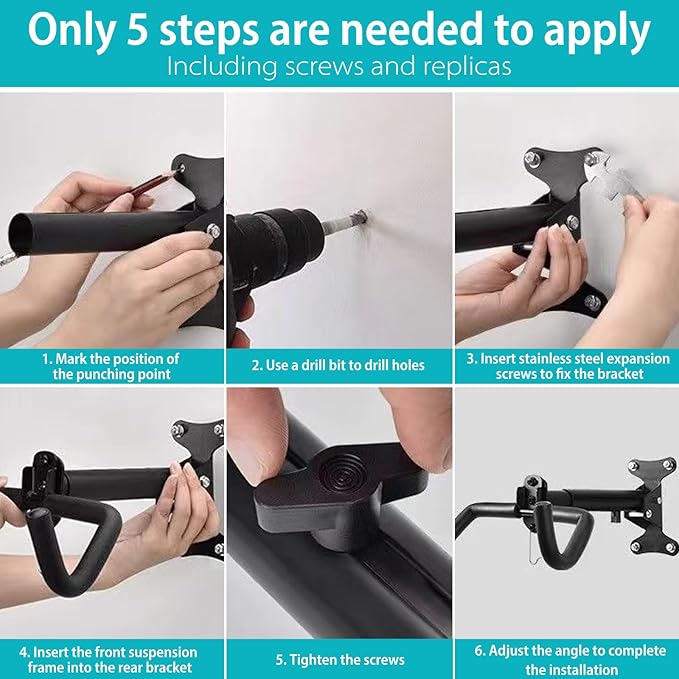Soporte de pared para bicicleta