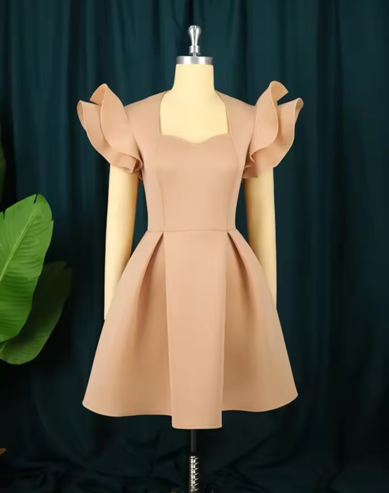 Vestido elegante de color melocotón talla L