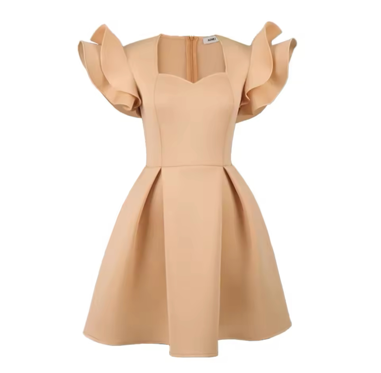 Vestido elegante de color melocotón talla L