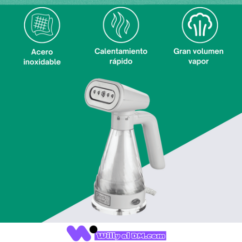 Plancha Vapor Vertical, en Uso Húmedo y Seco, Portátil para Viaje