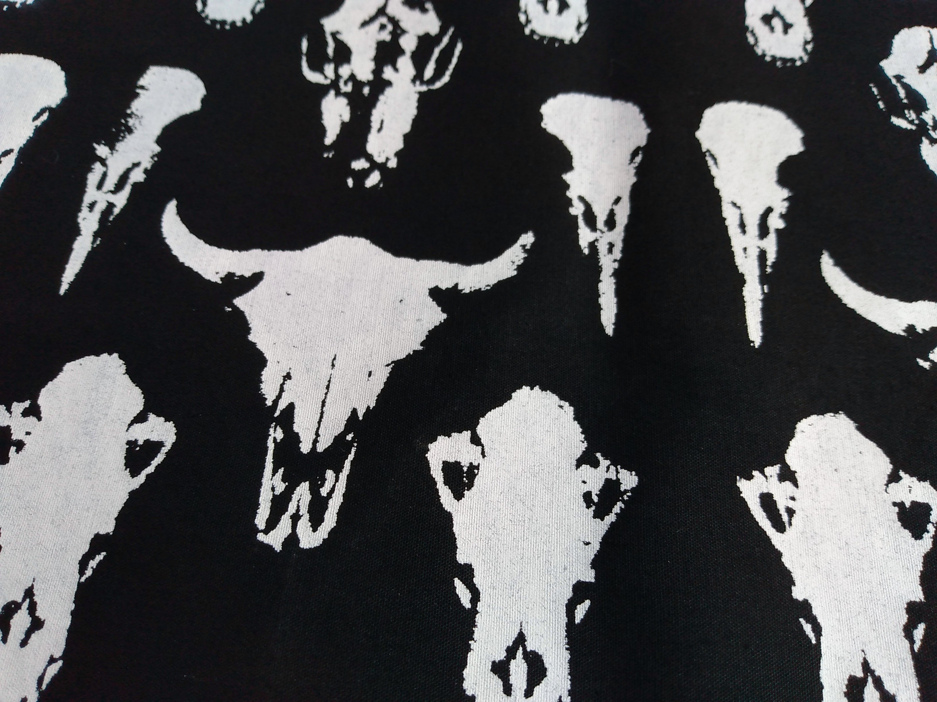 Animal Skulls Screenprinted Fabric