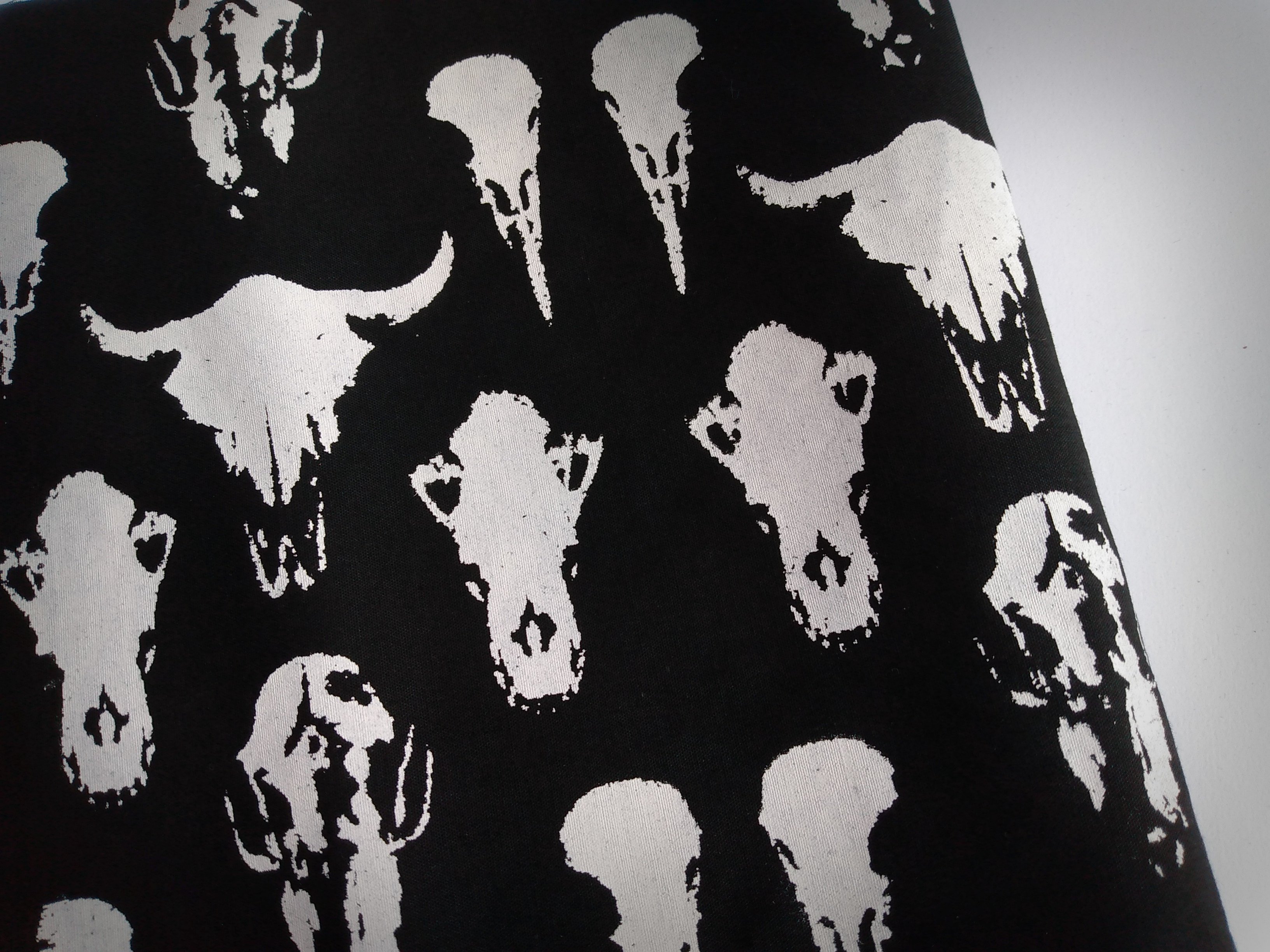 Animal Skulls Screenprinted Fabric