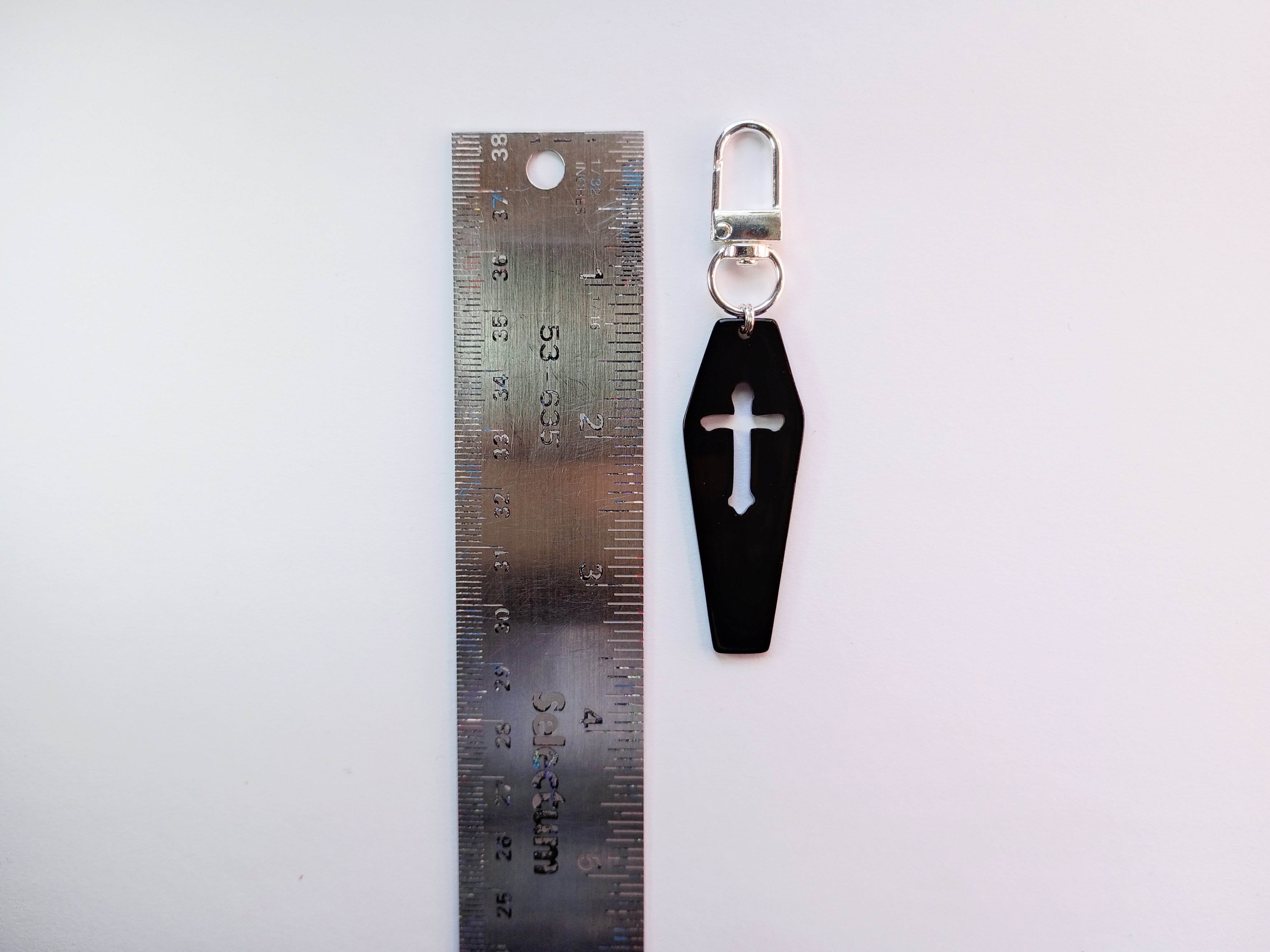 Coffin & Ouija Board Zipper Pulls with for jackets, vests, bags