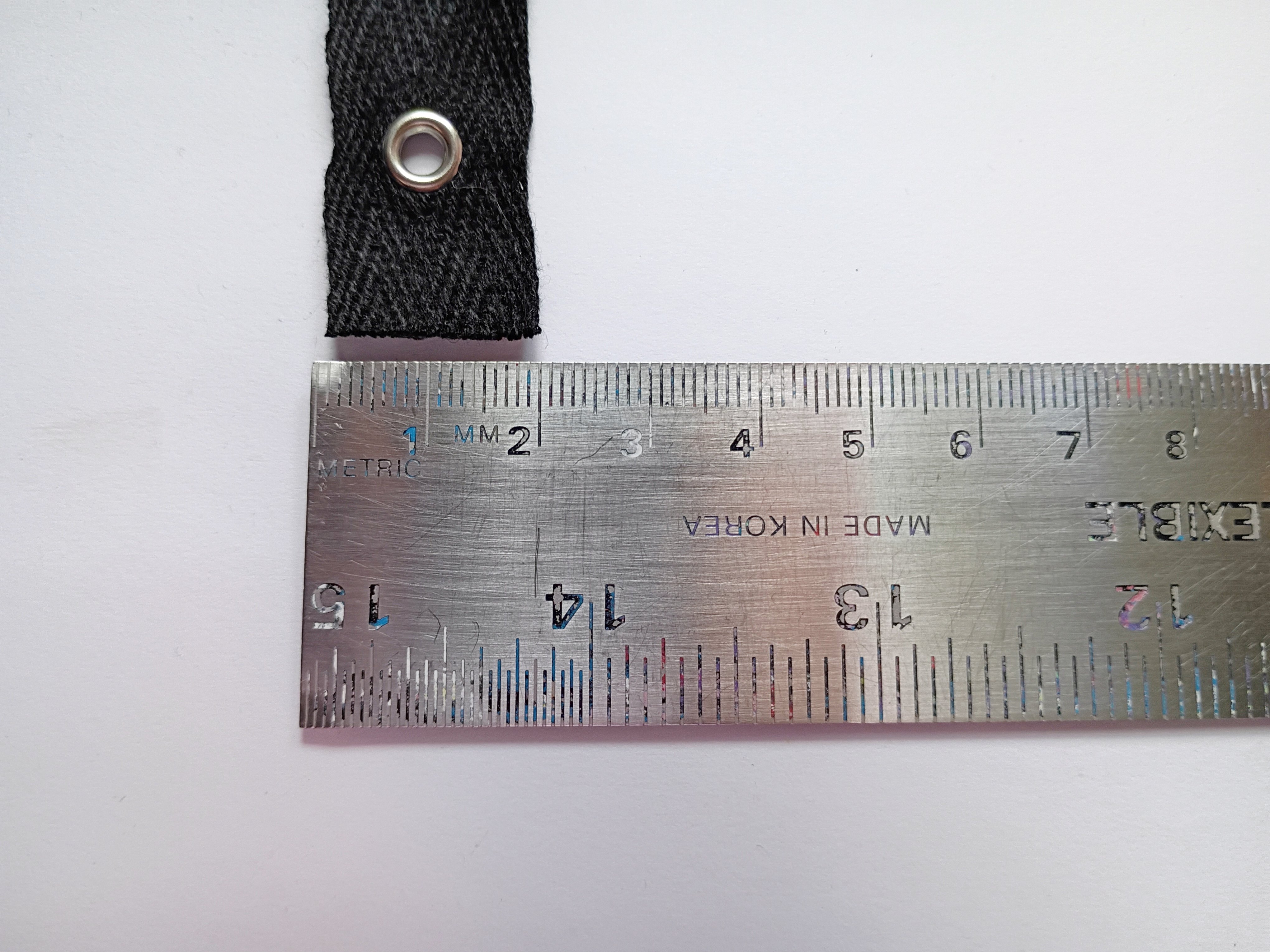 2cm Black Grommet Tape for Punk Goth Alternative Clothing