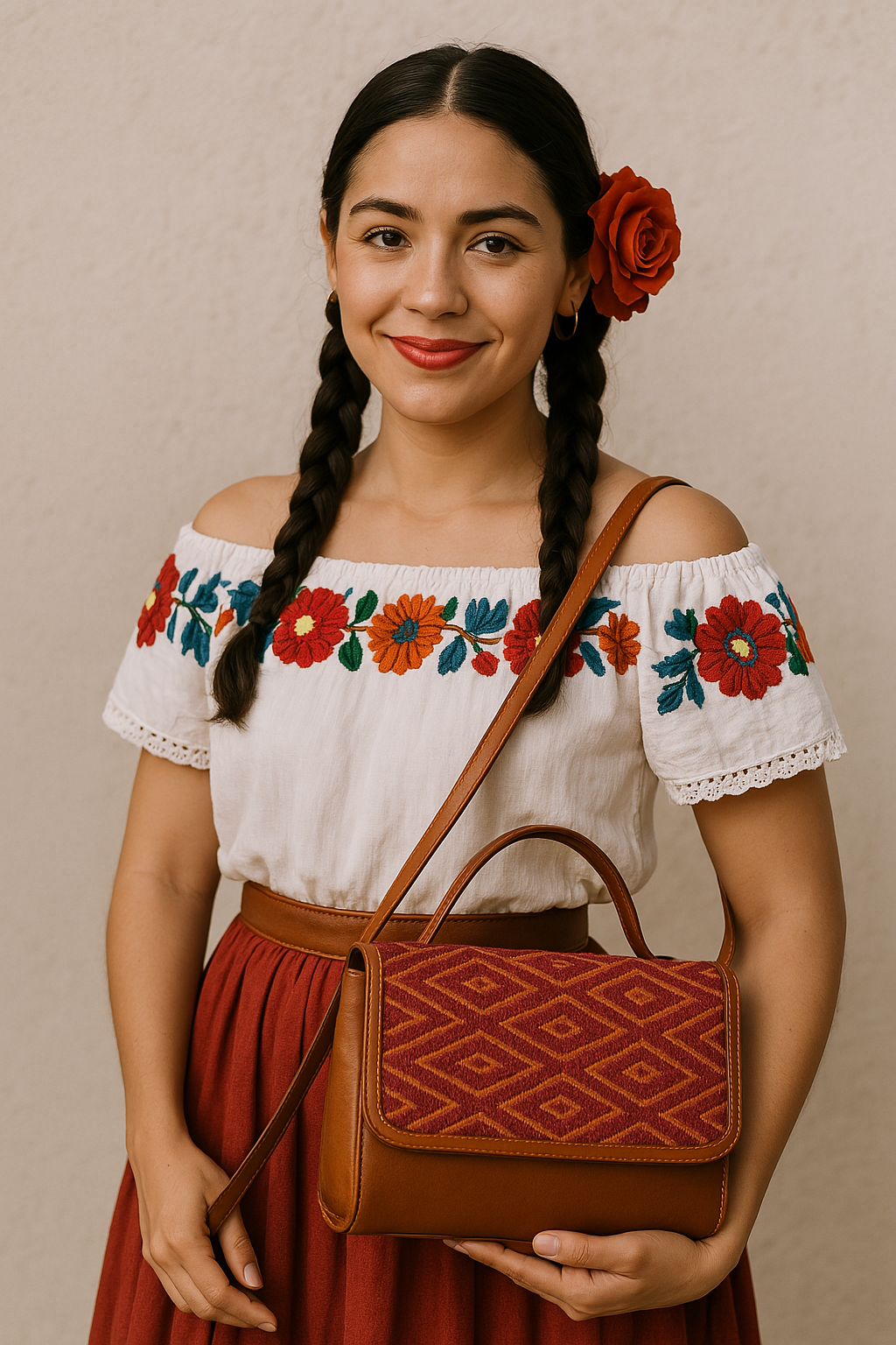 Sac en Cuir & Tissage 