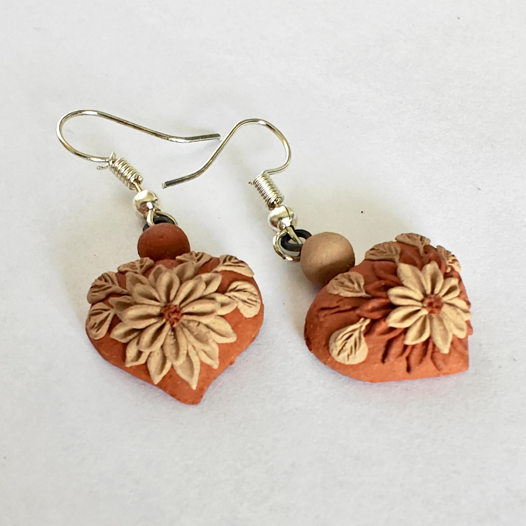 Boucles d'oreille - Coeur d'Argile