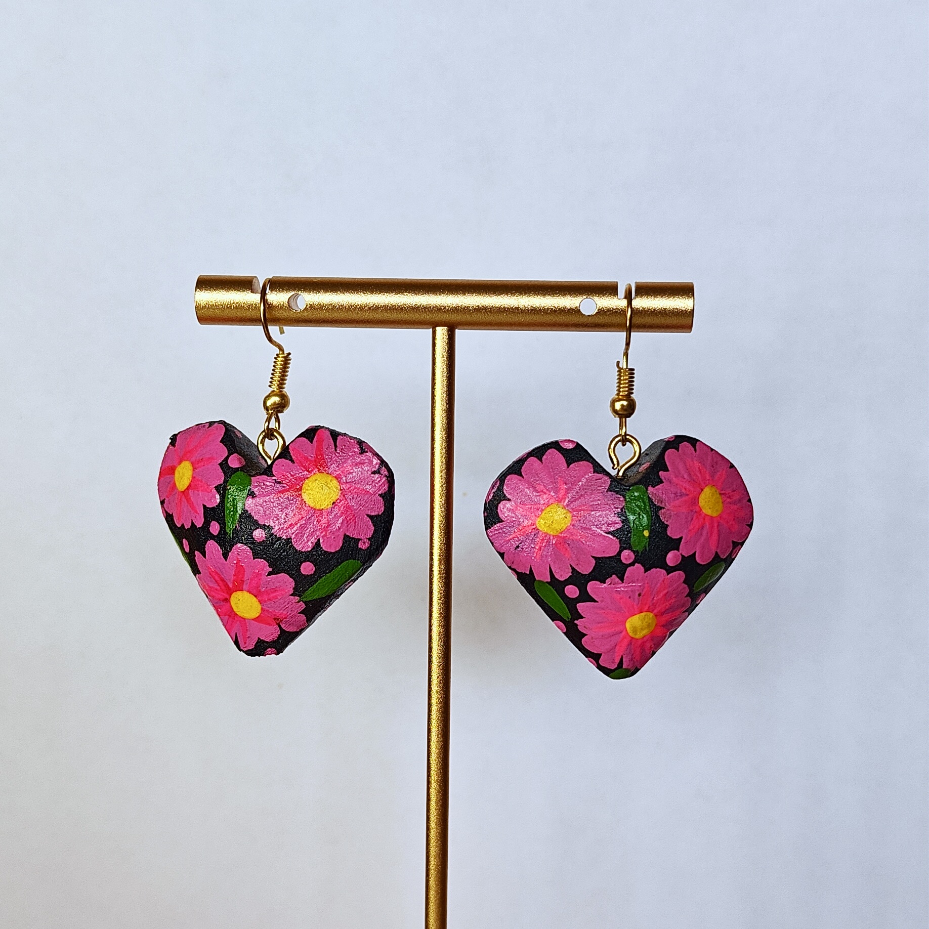 Boucles d'oreille - Coeur de Bois