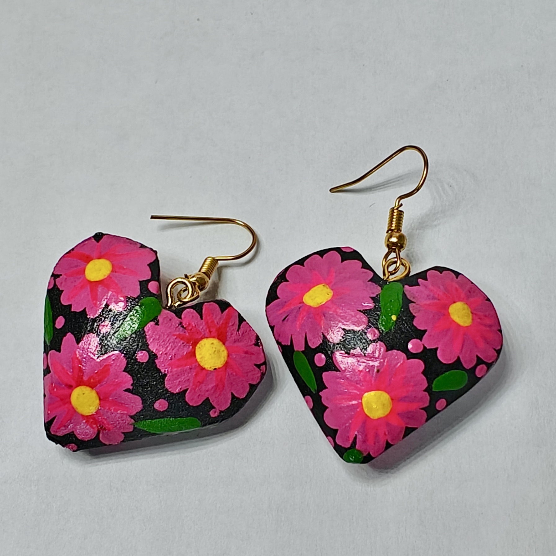 Boucles d'oreille - Coeur de Bois