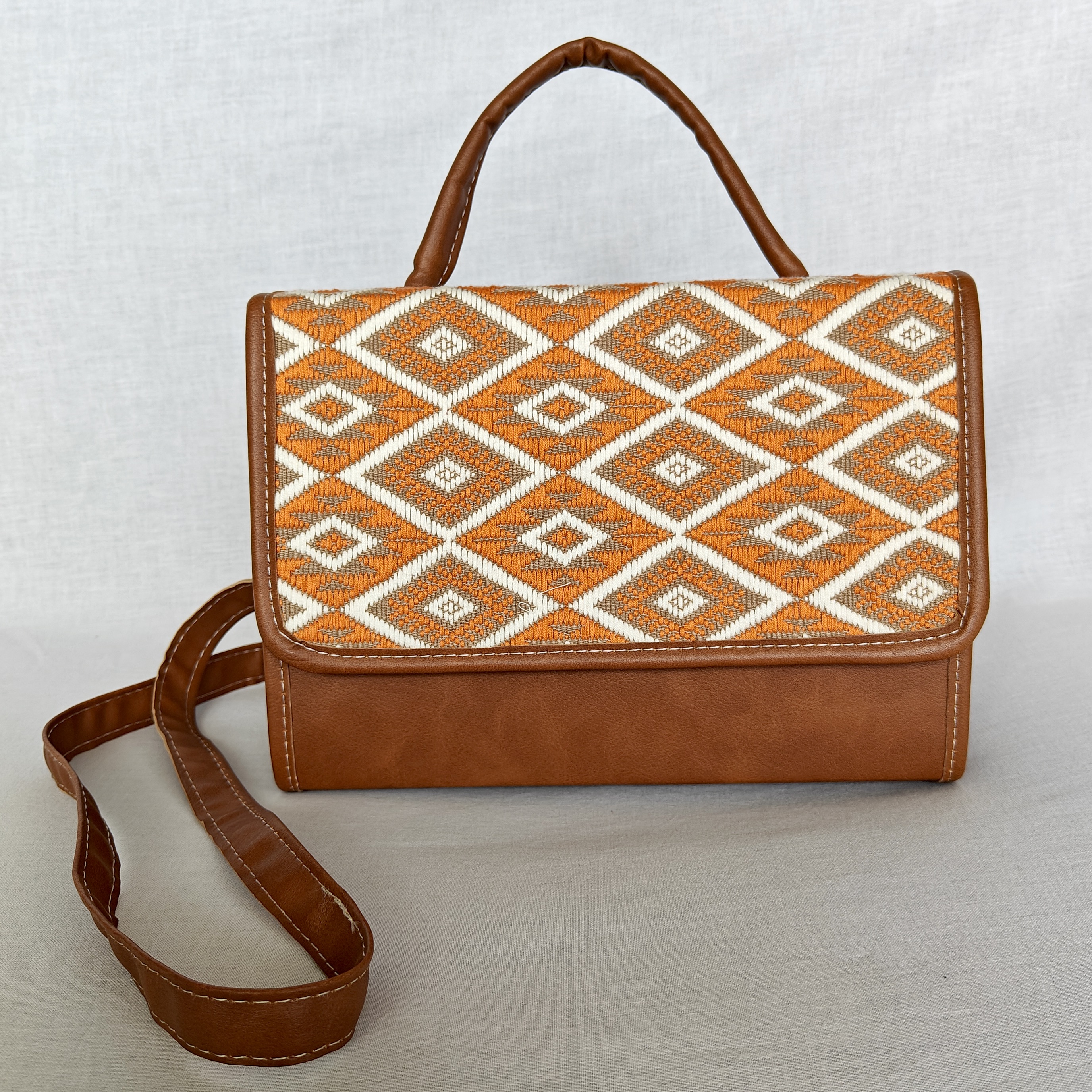 Sac en Cuir & Tissage 