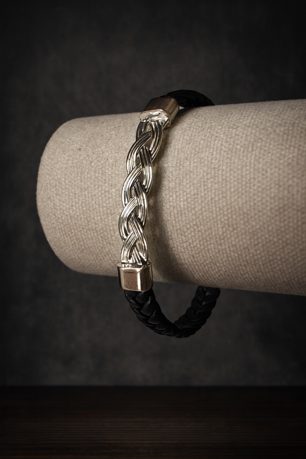 Bracelet en cuir & argent