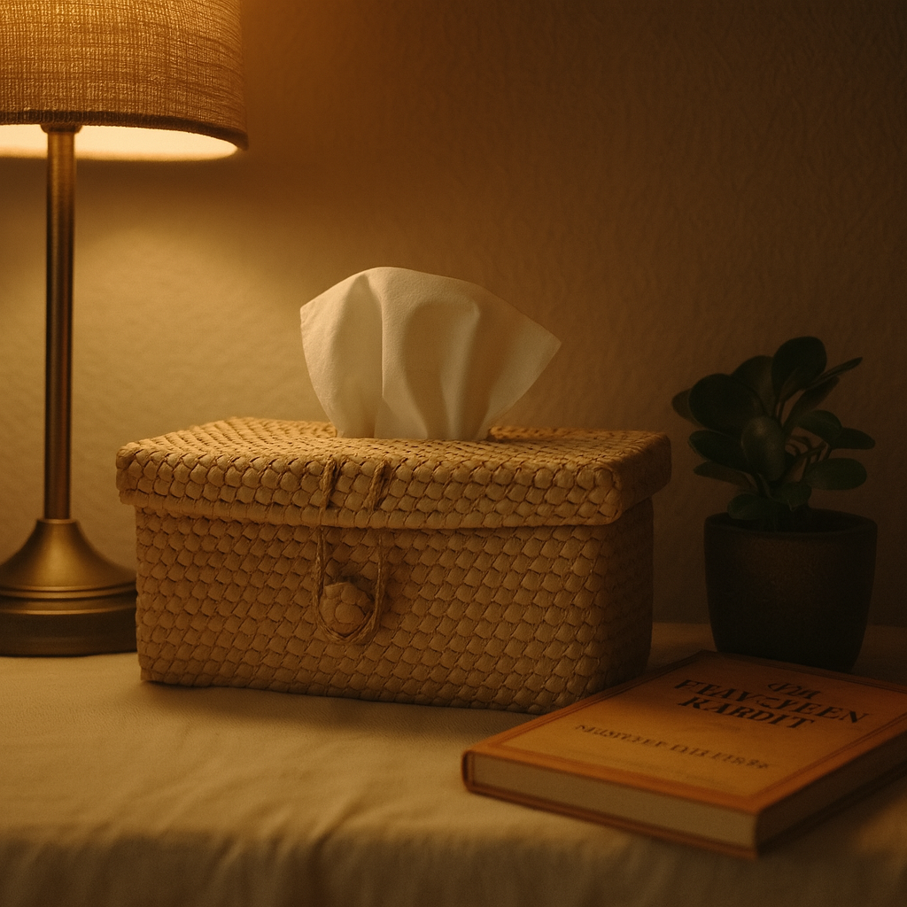 Boite à mouchoirs en palme