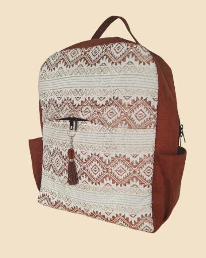 Sac tressé et cuir synthétique