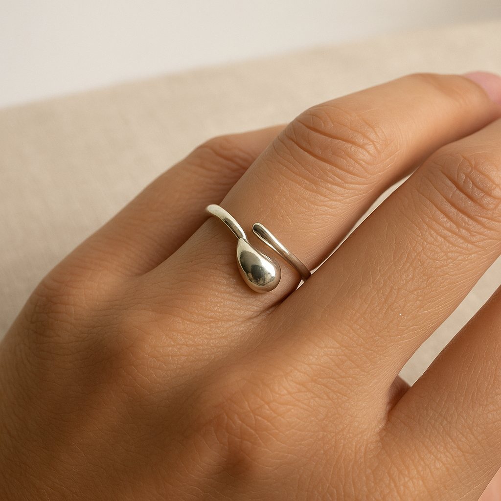 Bague en Argent - Goutte