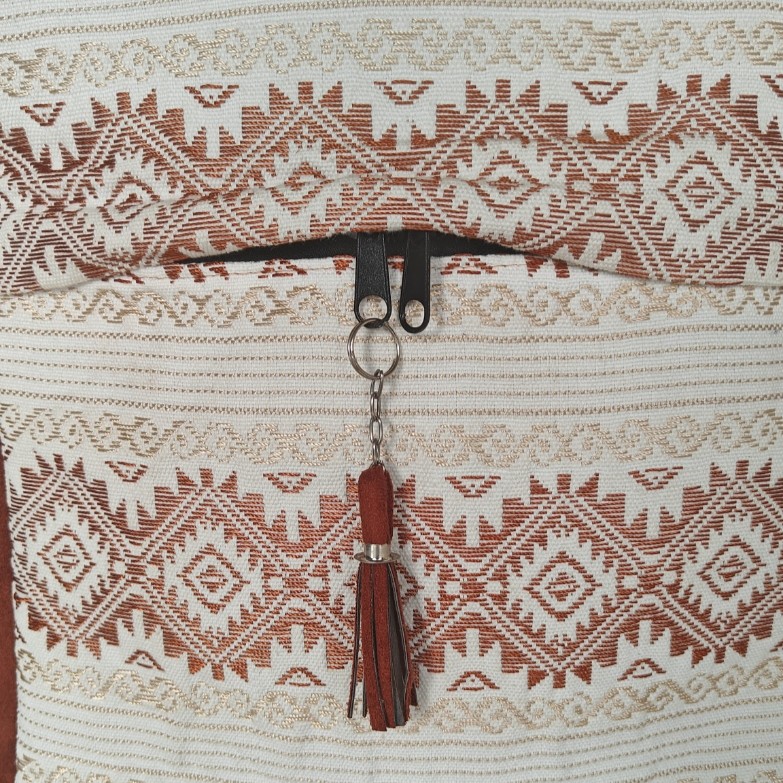 Sac tressé et cuir synthétique