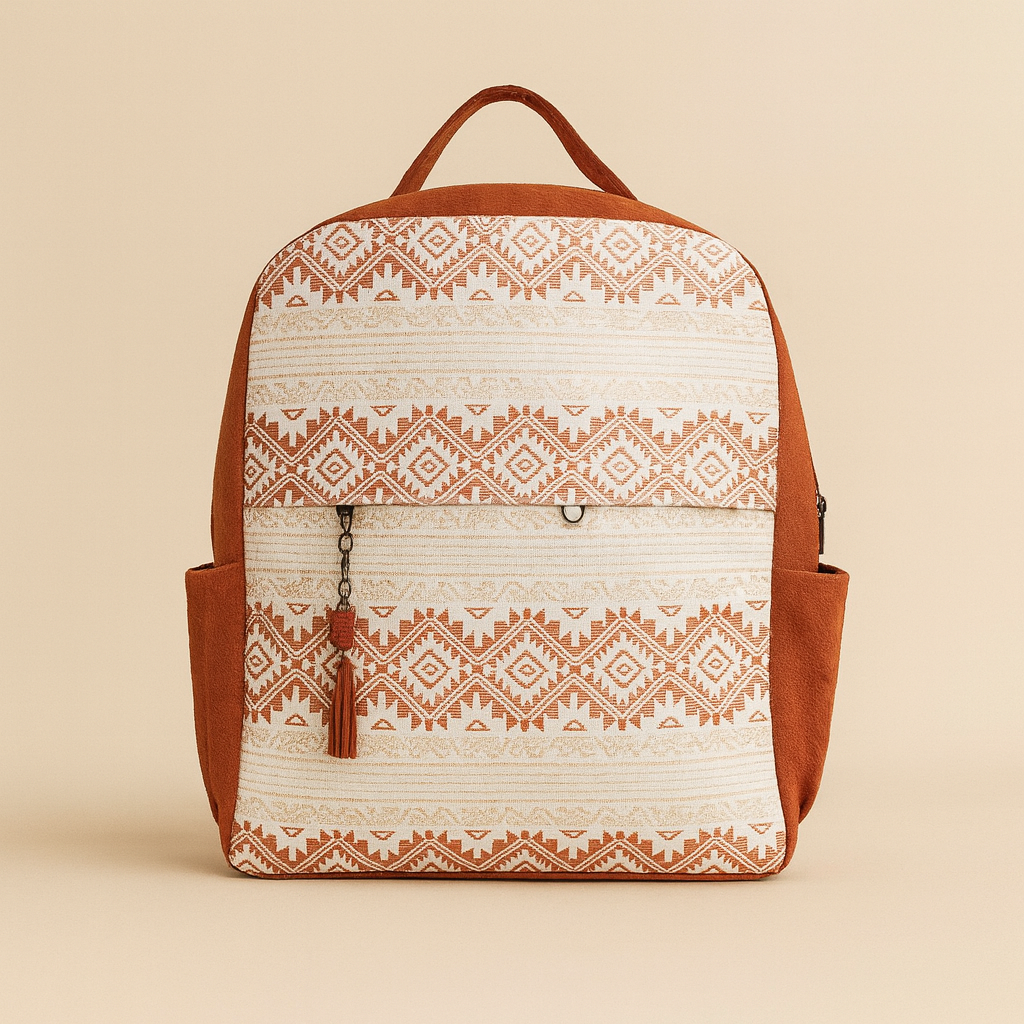 Sac tressé et cuir synthétique